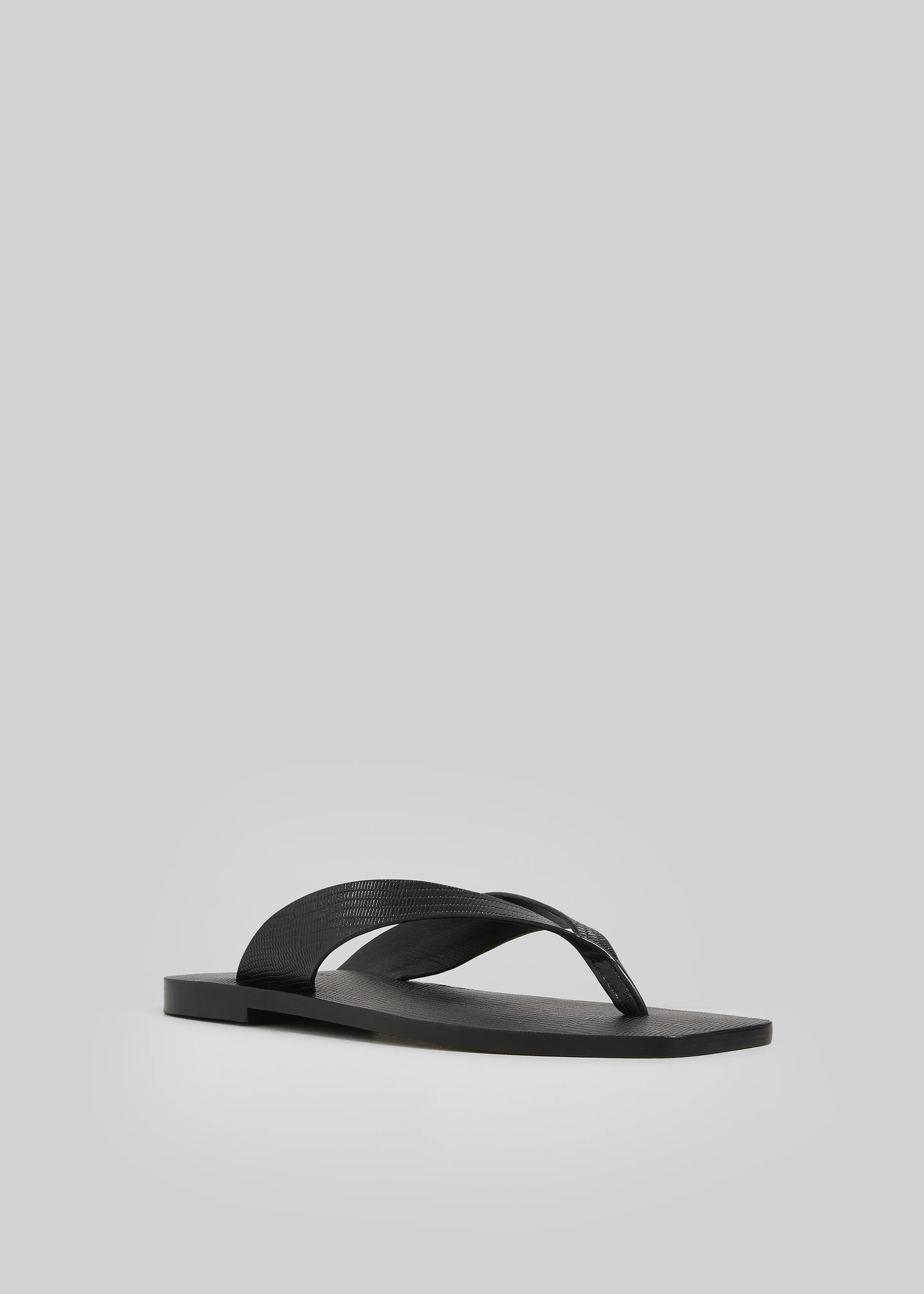 A.Emery The Kinto Sandals - Black Embossed Lizard - Image 4
