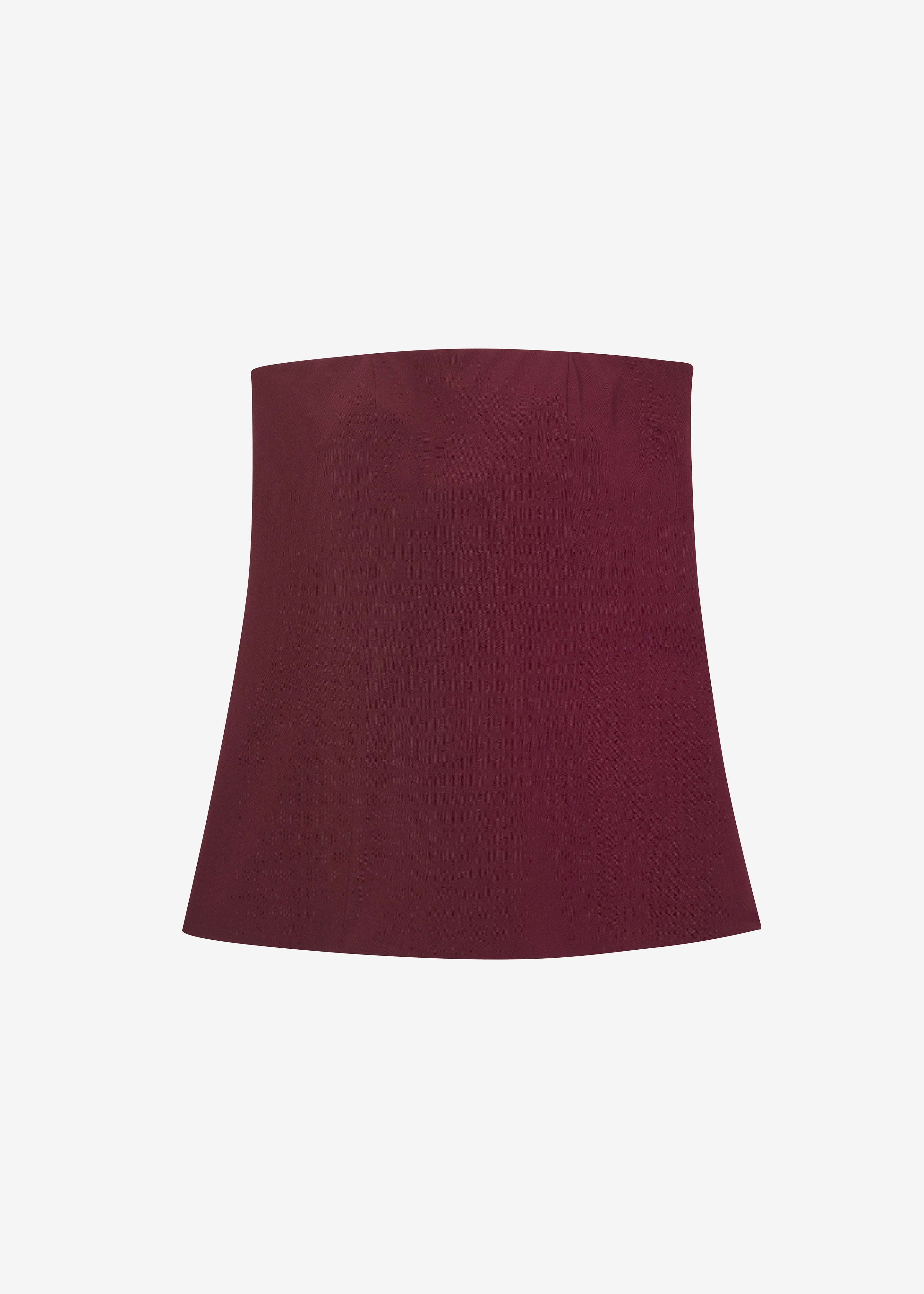 Abbie Strapless Top - Burgundy - Image 13