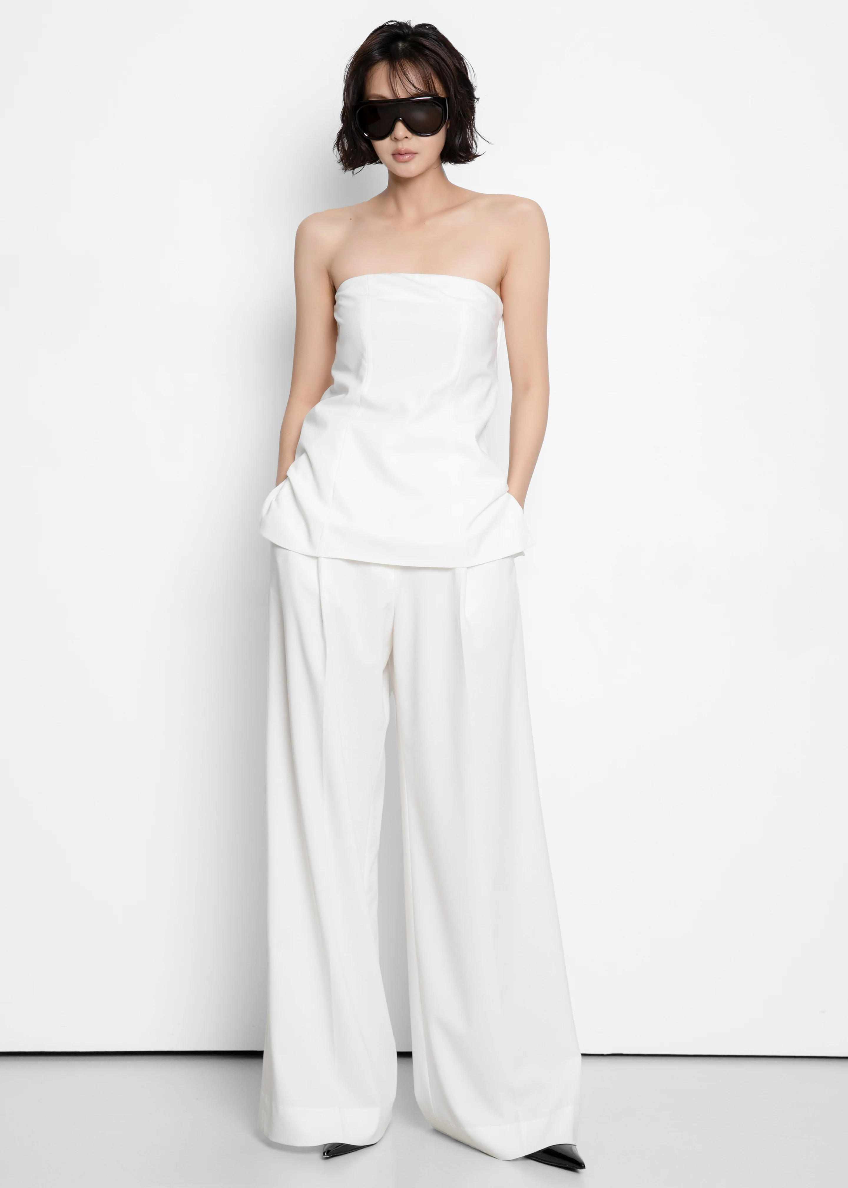 Abbie Strapless Top - White - Image 6