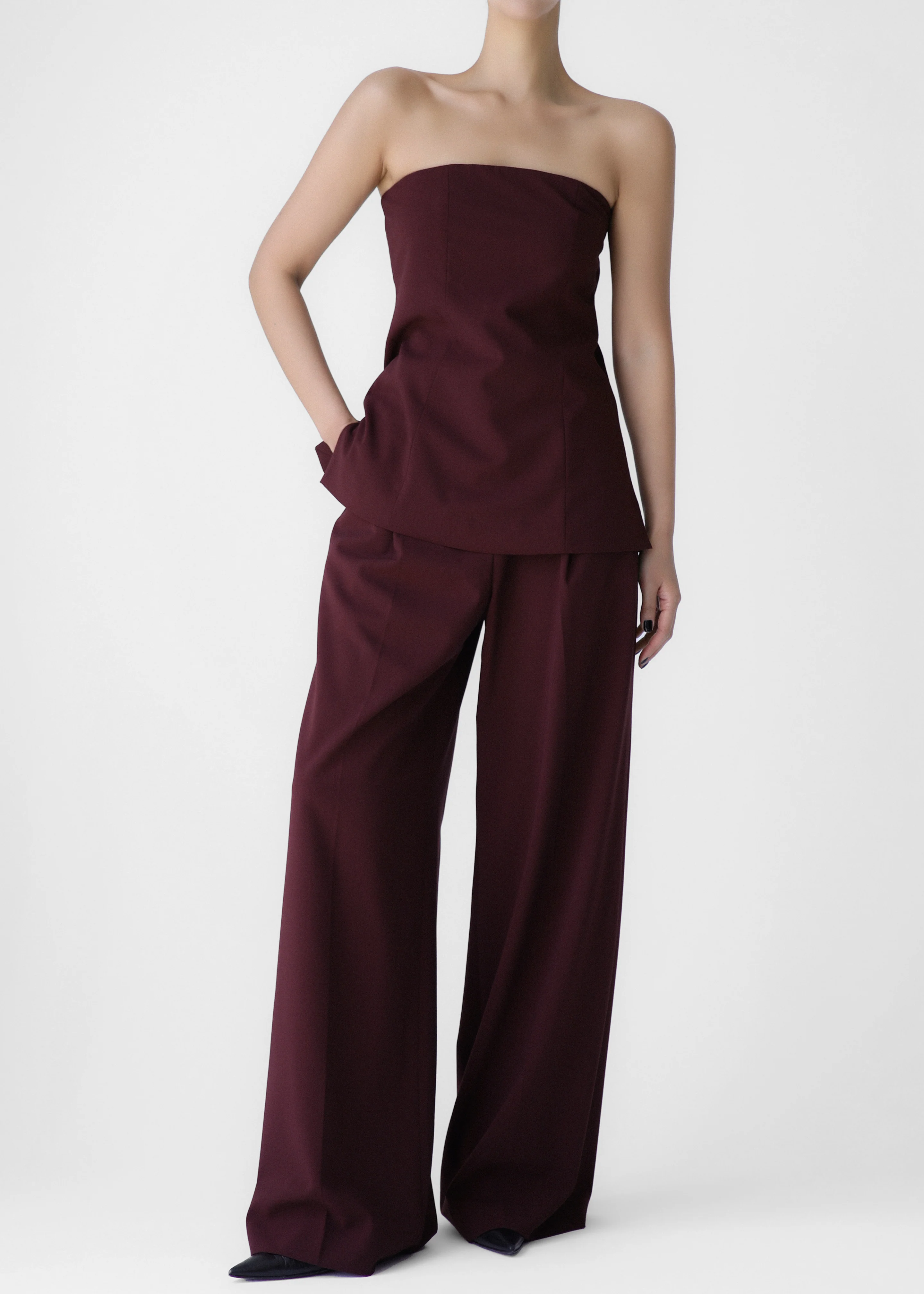Abbie Trousers - Burgundy - Image 8