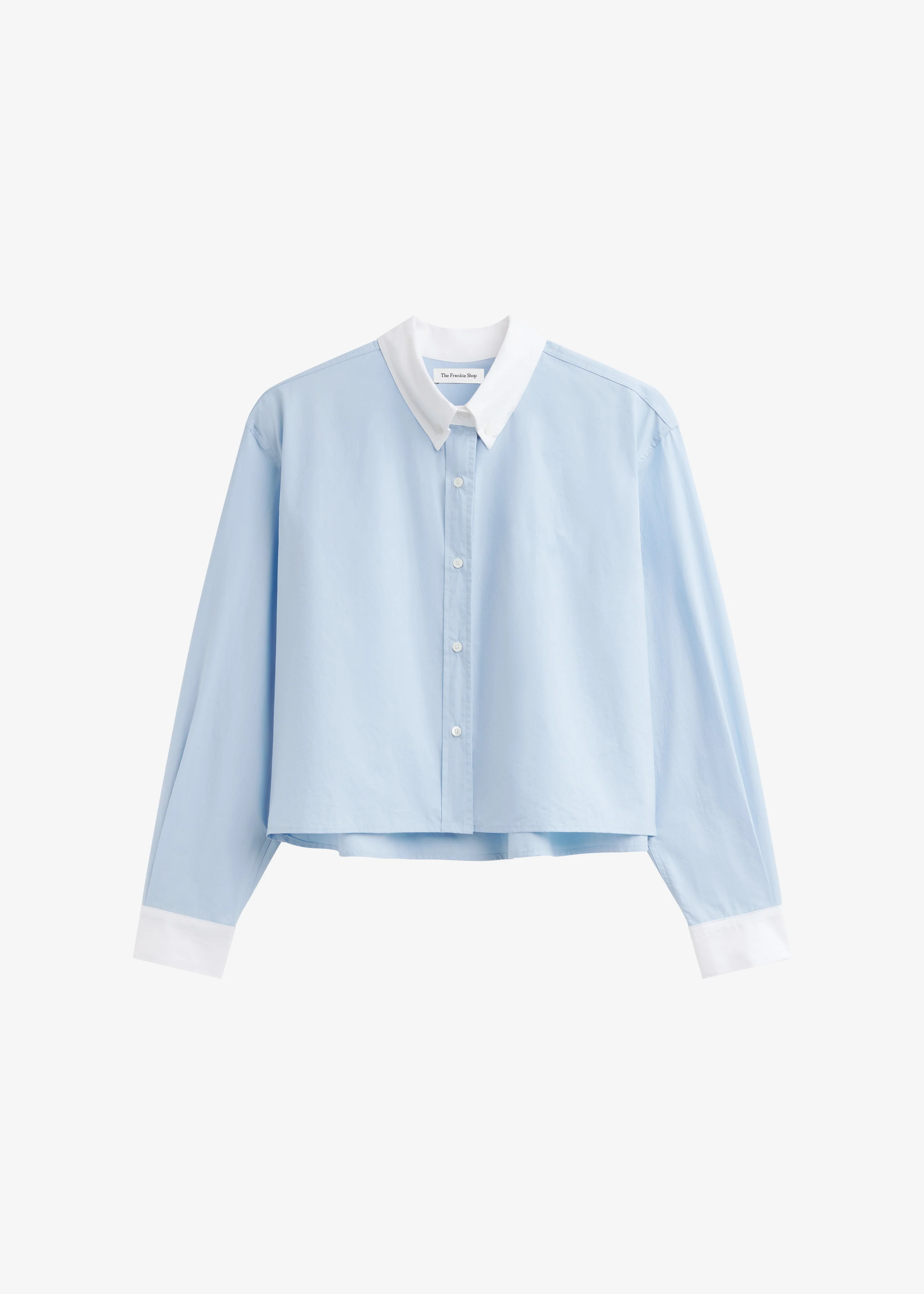 Aix Cropped Boxy Shirt - Sky Blue - Image 9