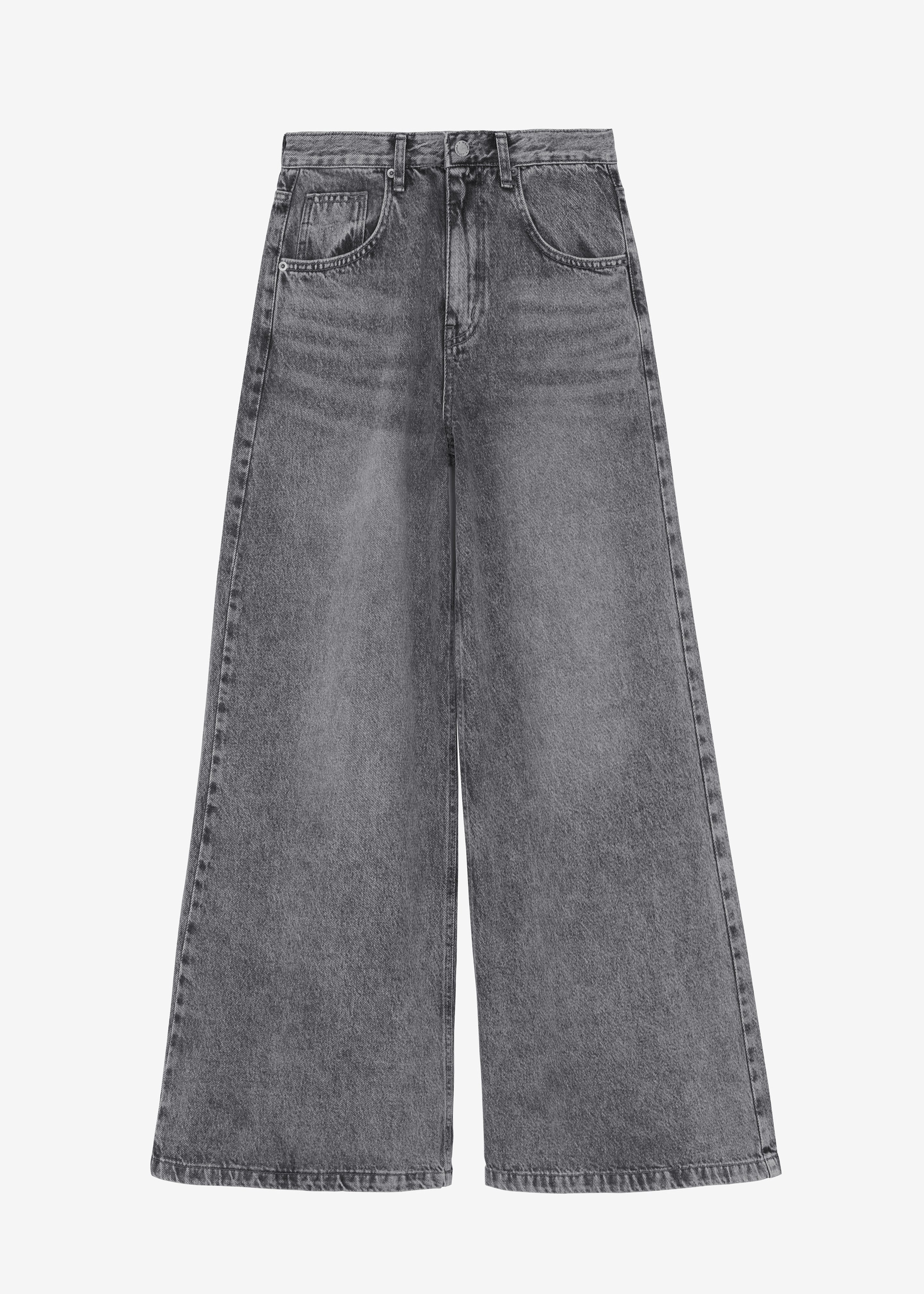 Alani Wide Leg Jeans - Black Wash - Image 10