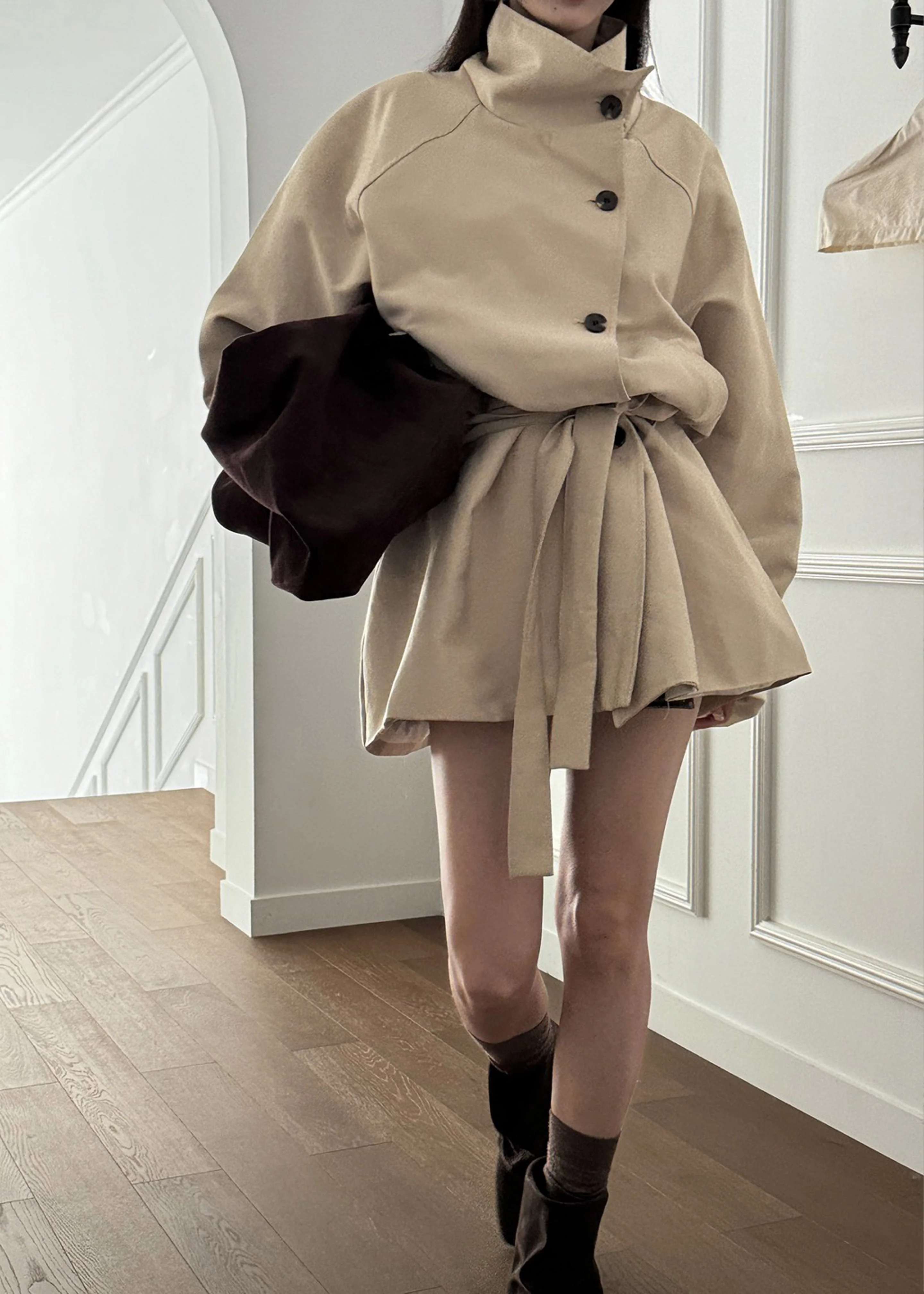 Alberta Short Trench - Beige - Image 8