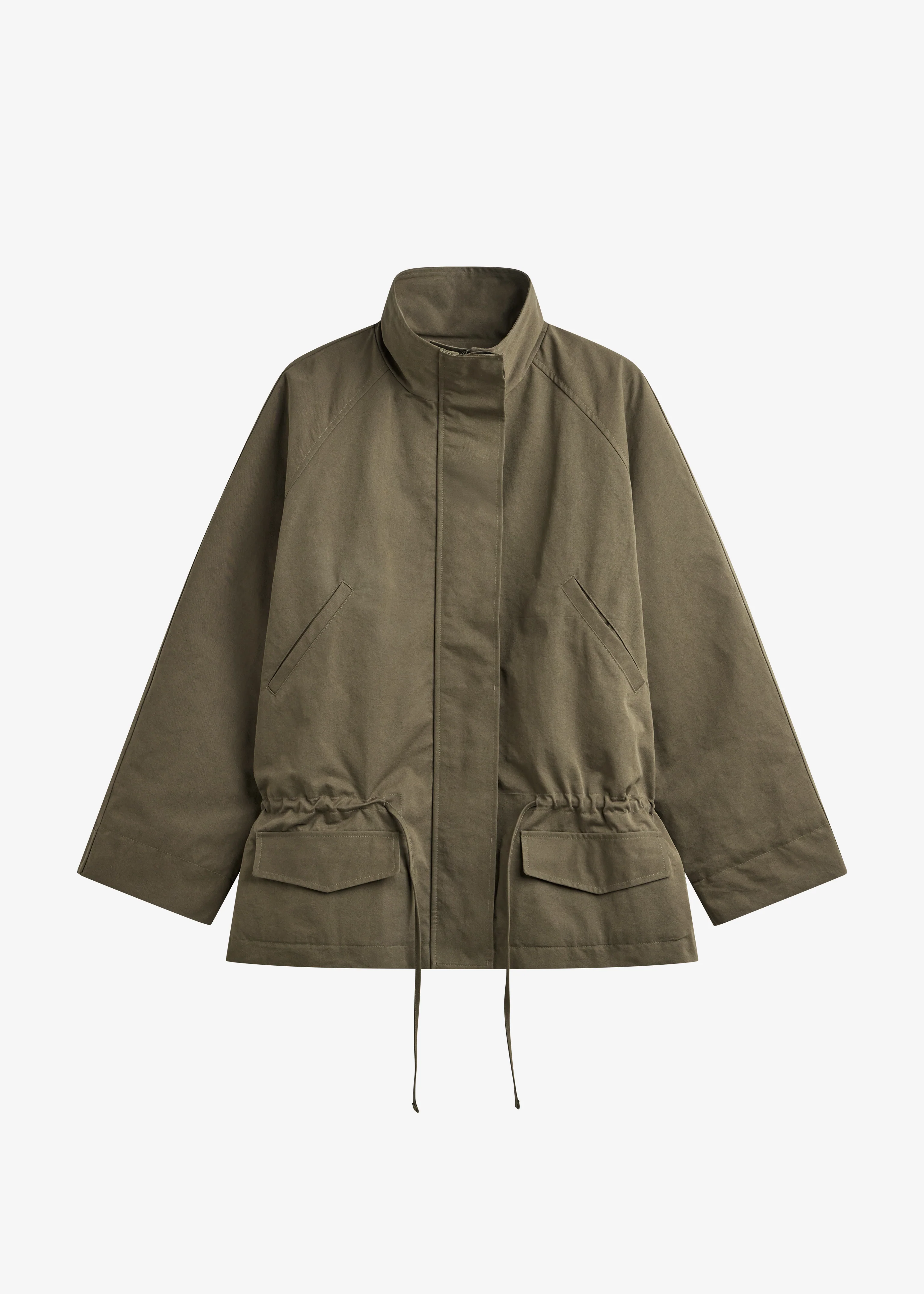 Alesie Drawstring Jacket - Olive Brown - Image 8