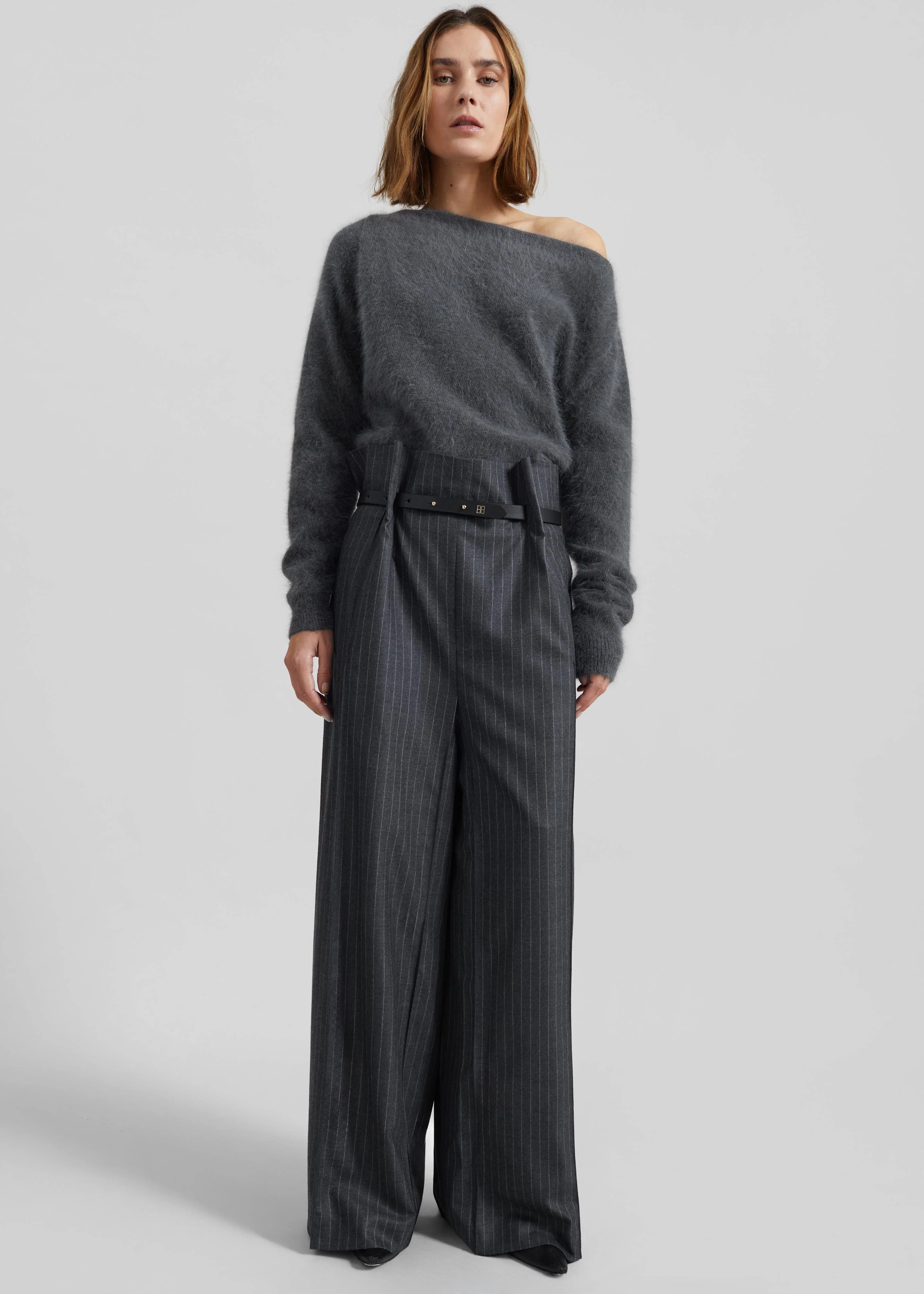 Almere Fuzzy Sweater - Dark Grey - Image 4