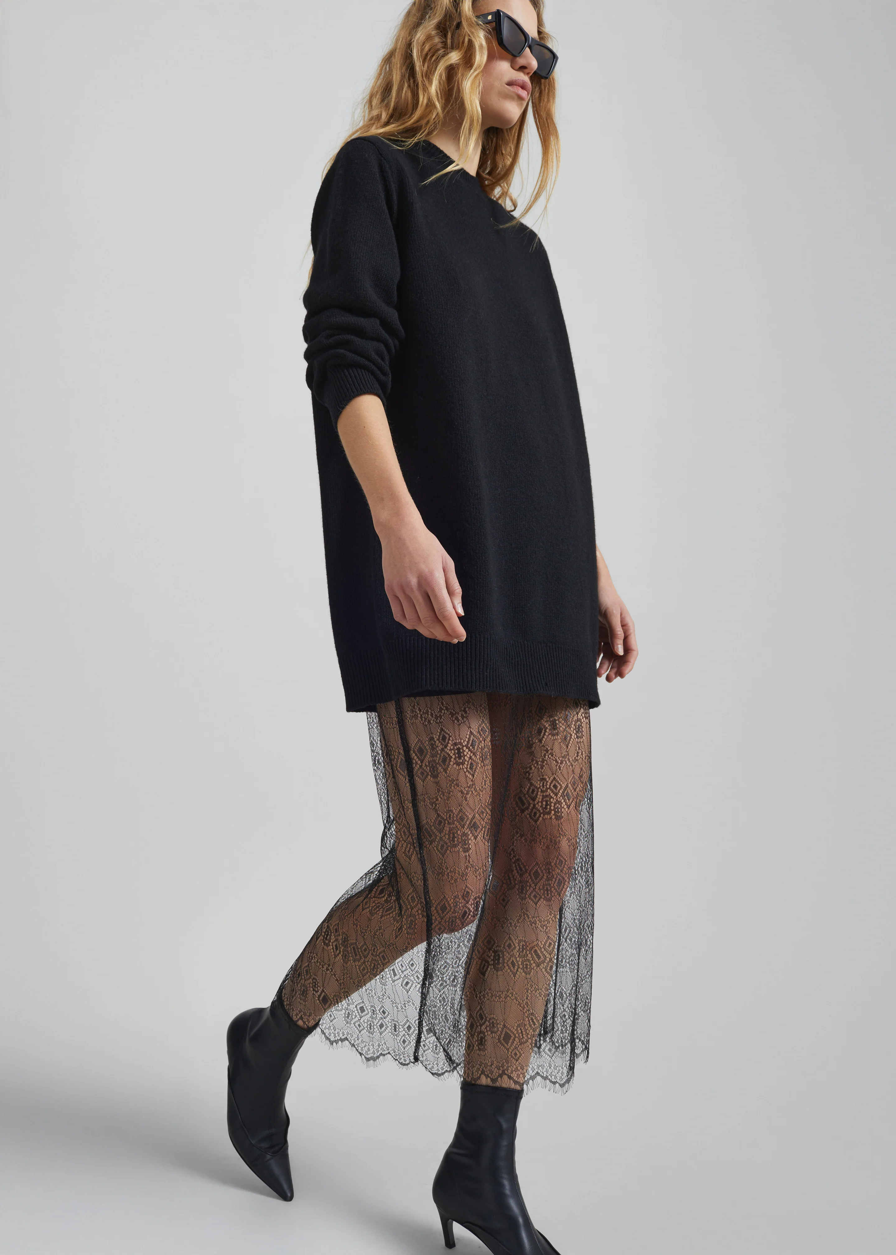Alrose Lace Midi Skirt - Black - Image 5
