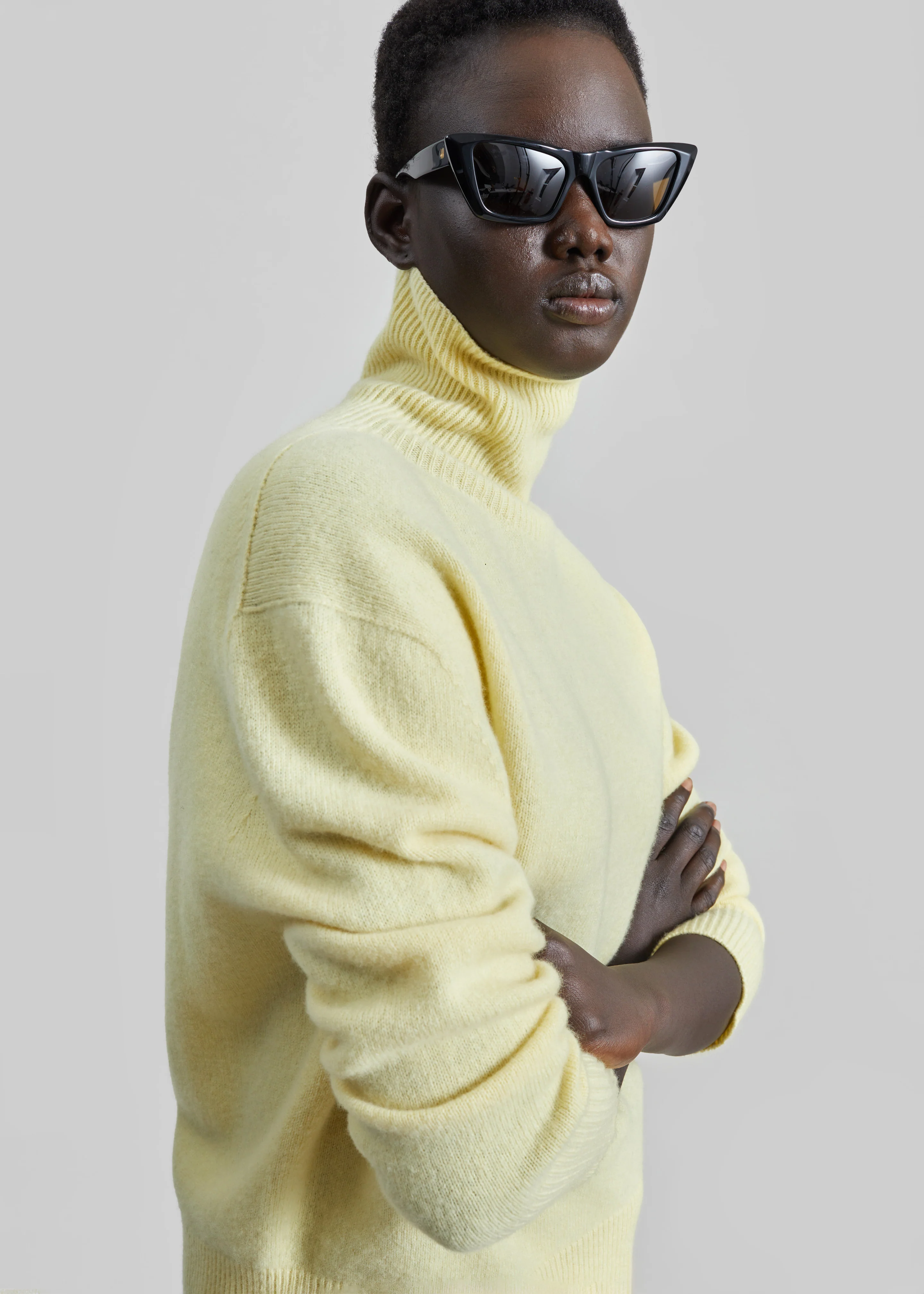 Alster Wool Turtleneck Sweater - Yellow - Image 7