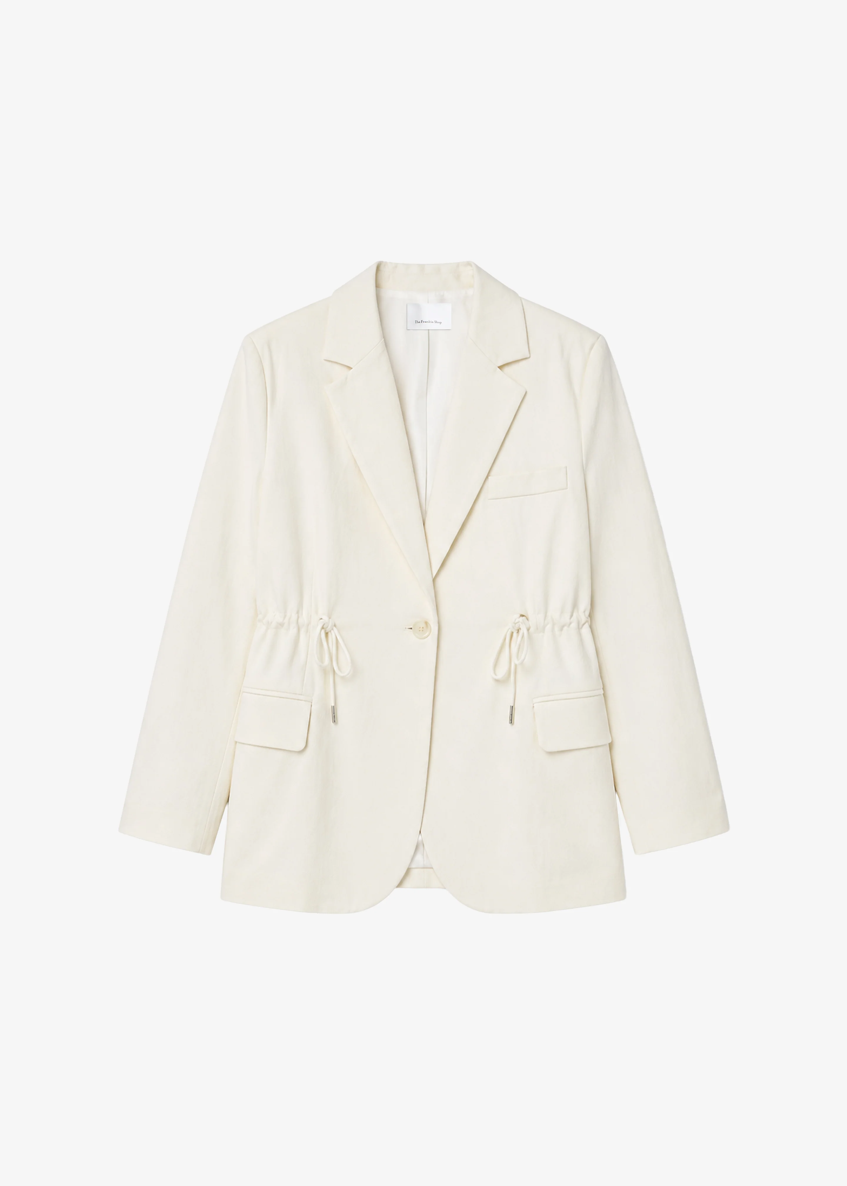 Altea Drawstring Blazer - Ivory - Image 9