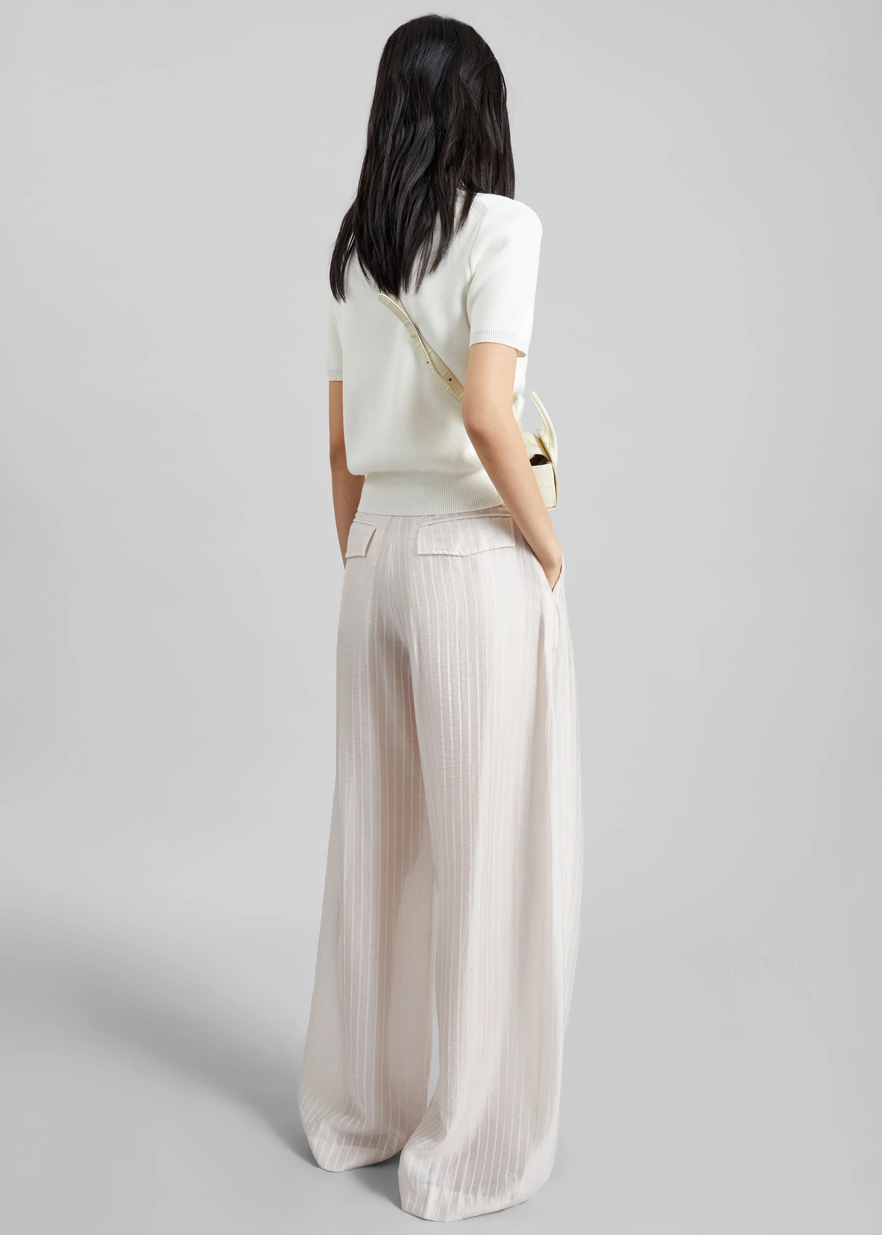 Amelot Knit Short Sleeve Cardigan - White - Image 8