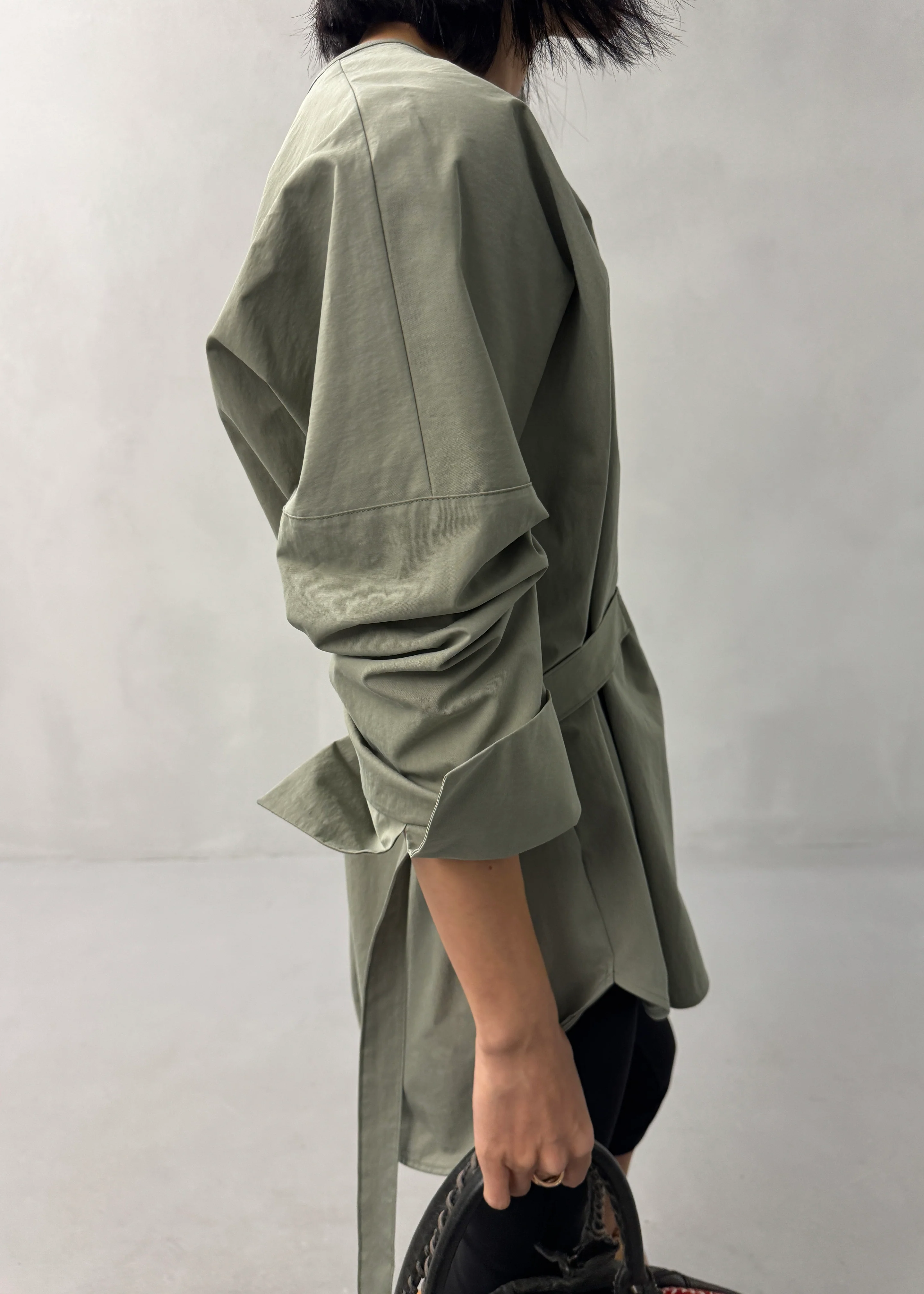 Ames Belted Top - Sage - Image 4