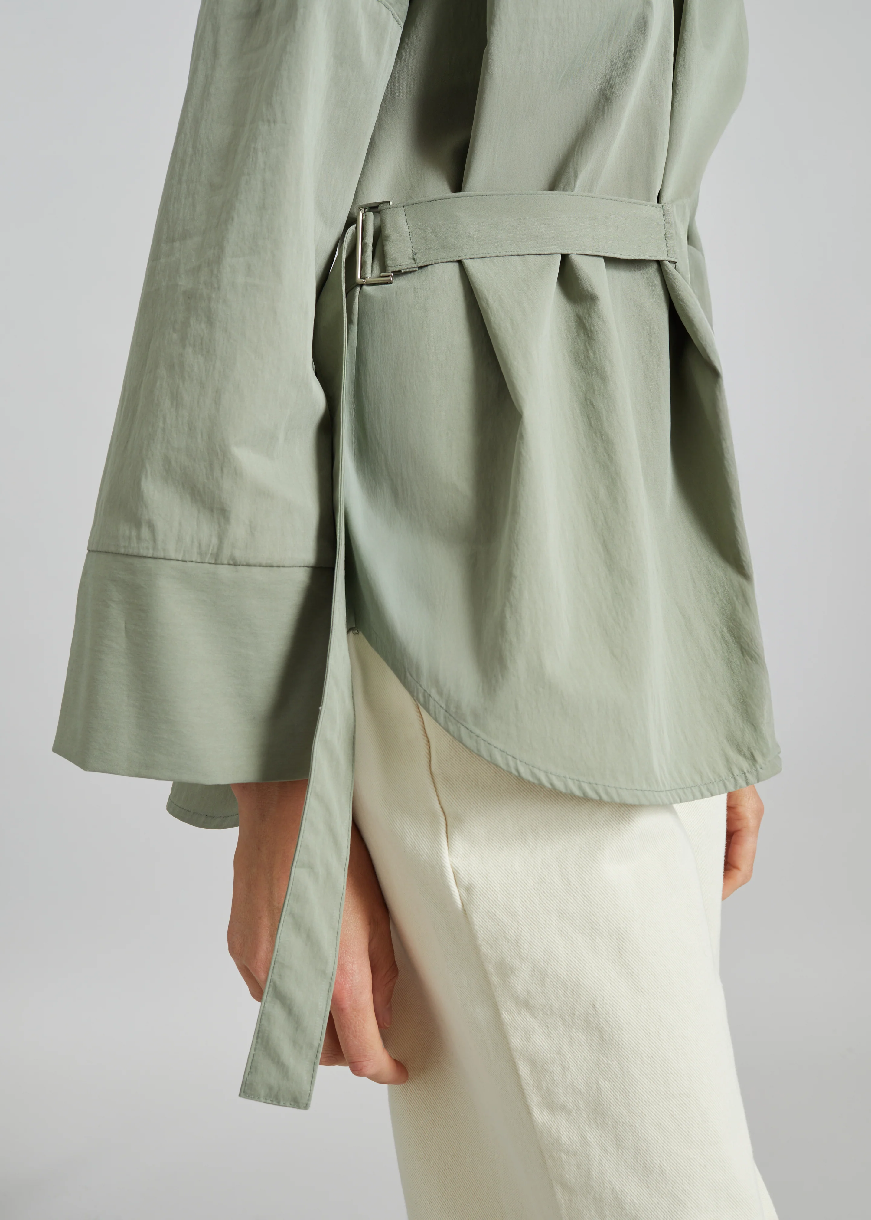 Ames Belted Top - Sage - Image 7