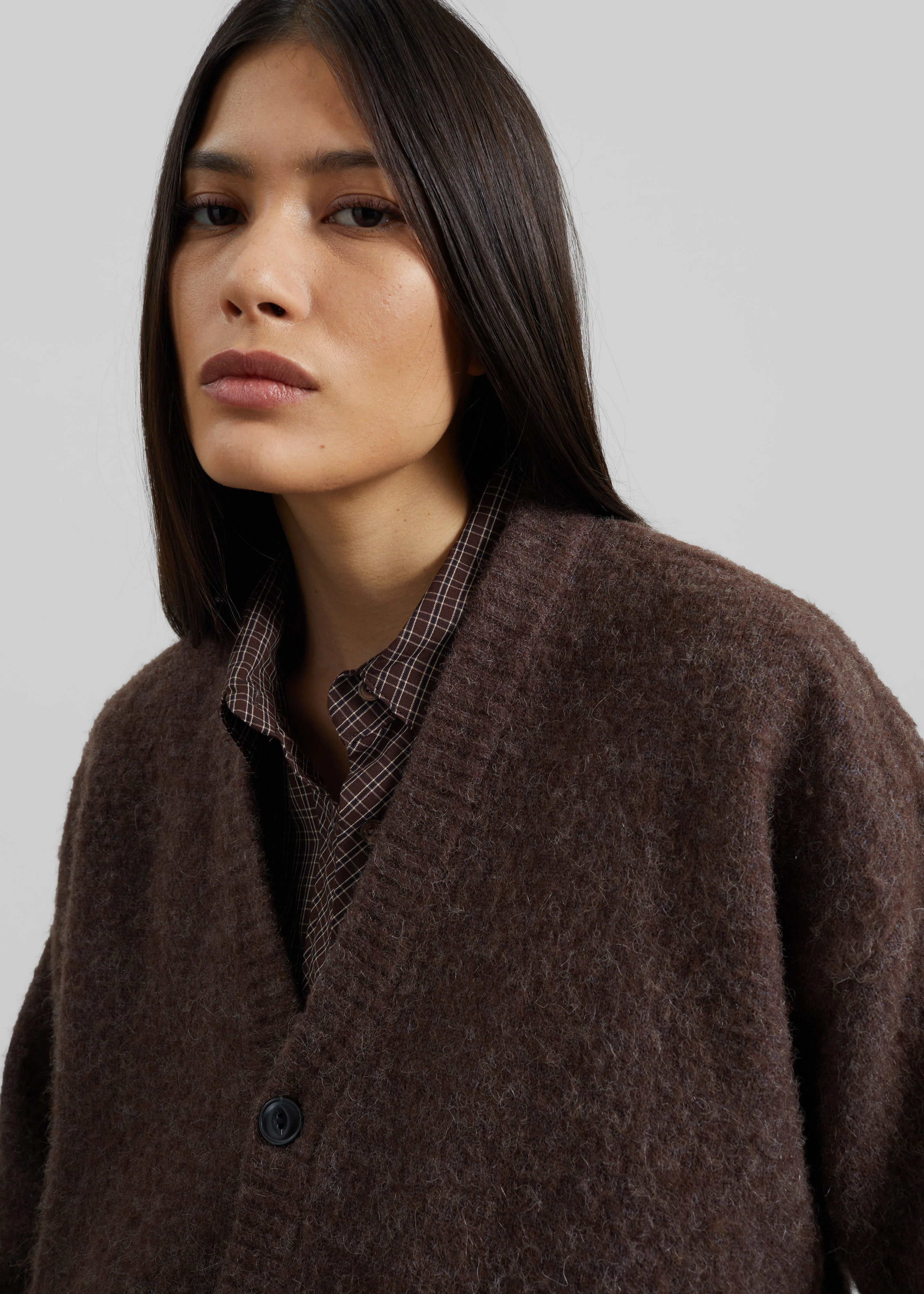 Amish Supplies Oversized Cardigan - Mud - Image 3