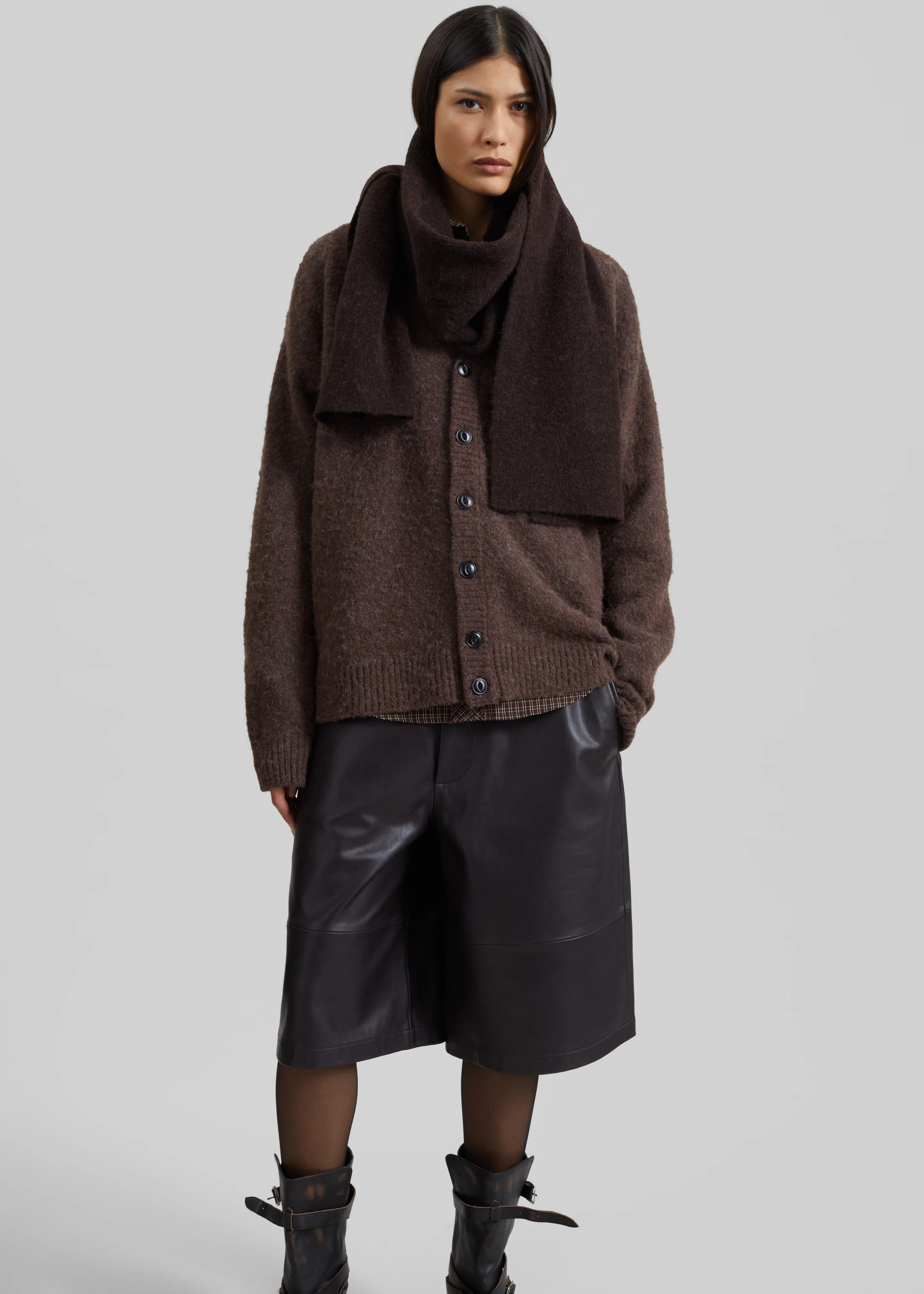 Amish Supplies Oversized Cardigan - Mud - Image 6