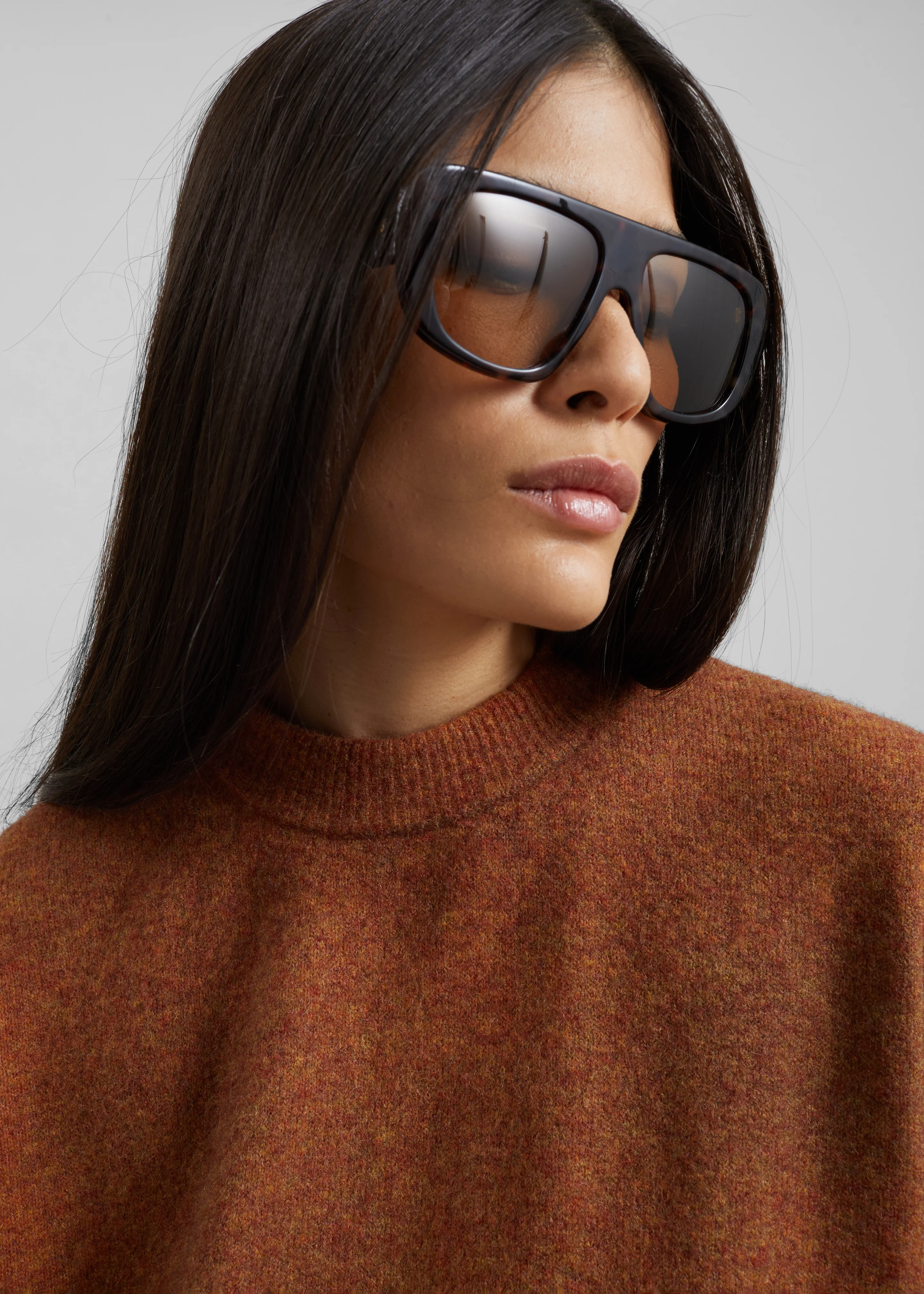Amish Supplies Oversized Crewneck Sweater - Brown - Image 4