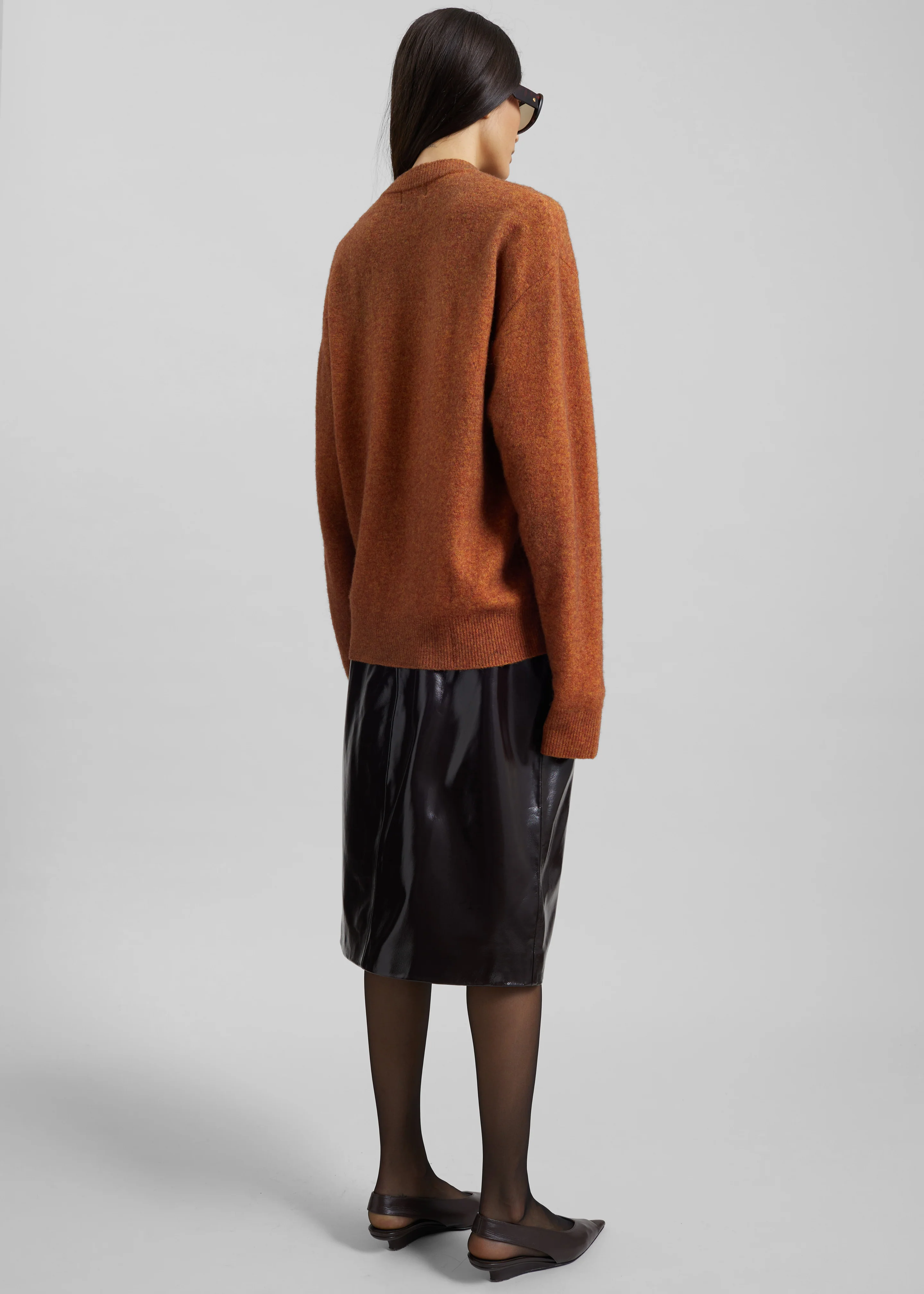 Amish Supplies Oversized Crewneck Sweater - Brown - Image 9