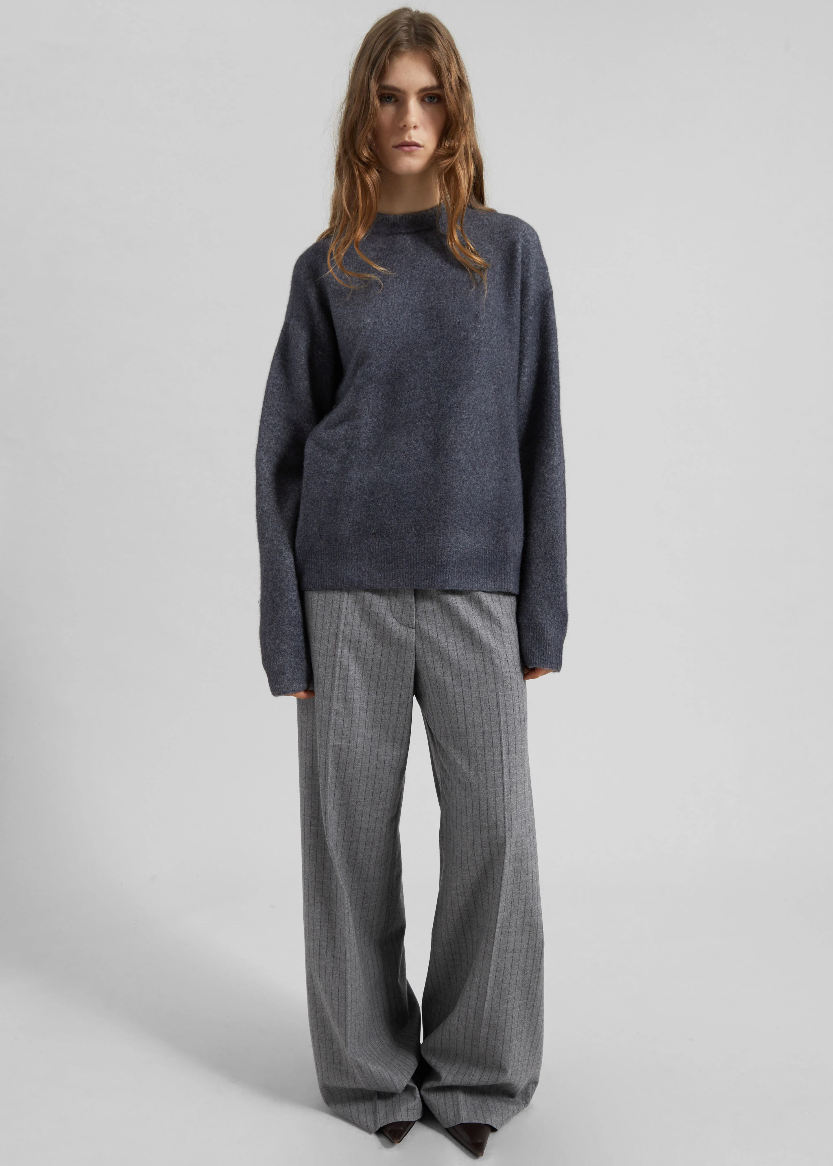 Amish Supplies Oversized Crewneck Sweater - Grey - Image 2
