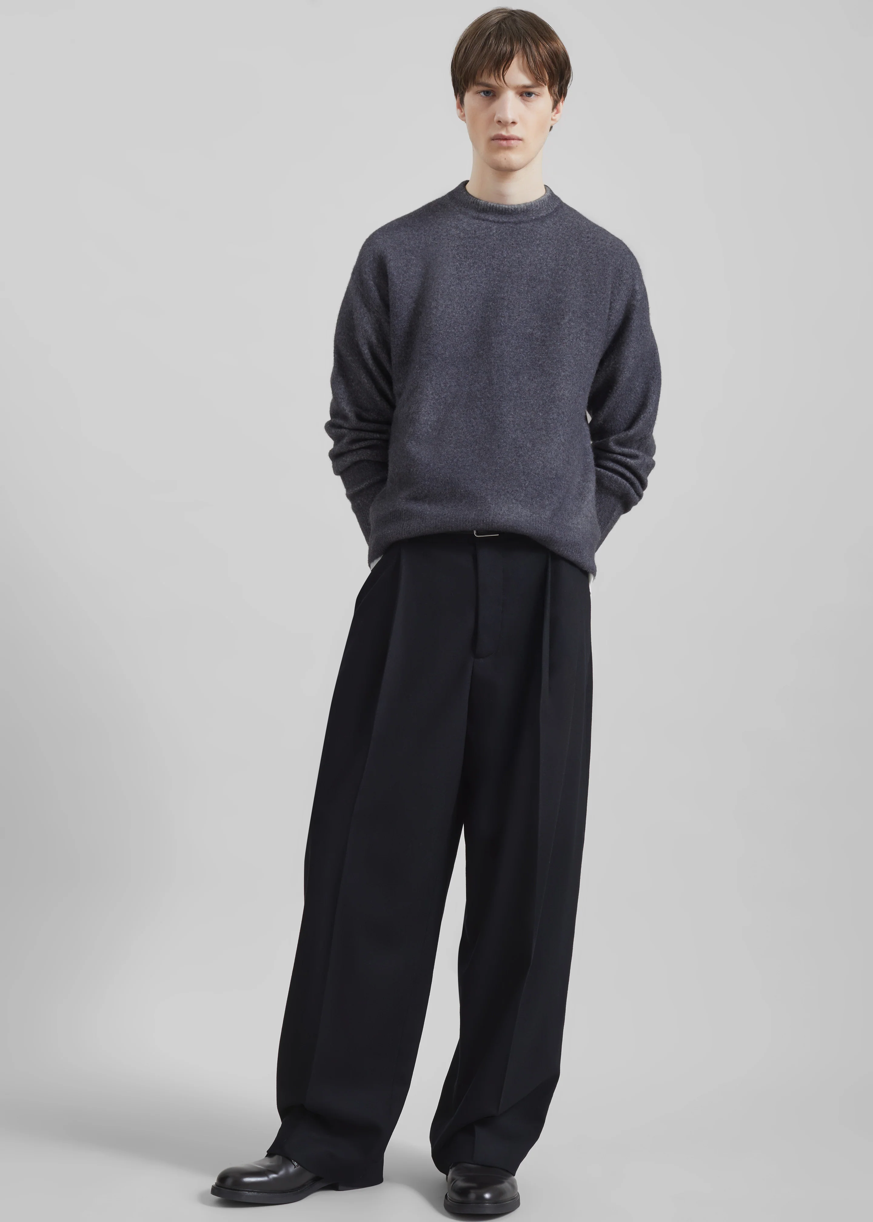 Amish Supplies Oversized Crewneck Sweater - Grey - Image 7