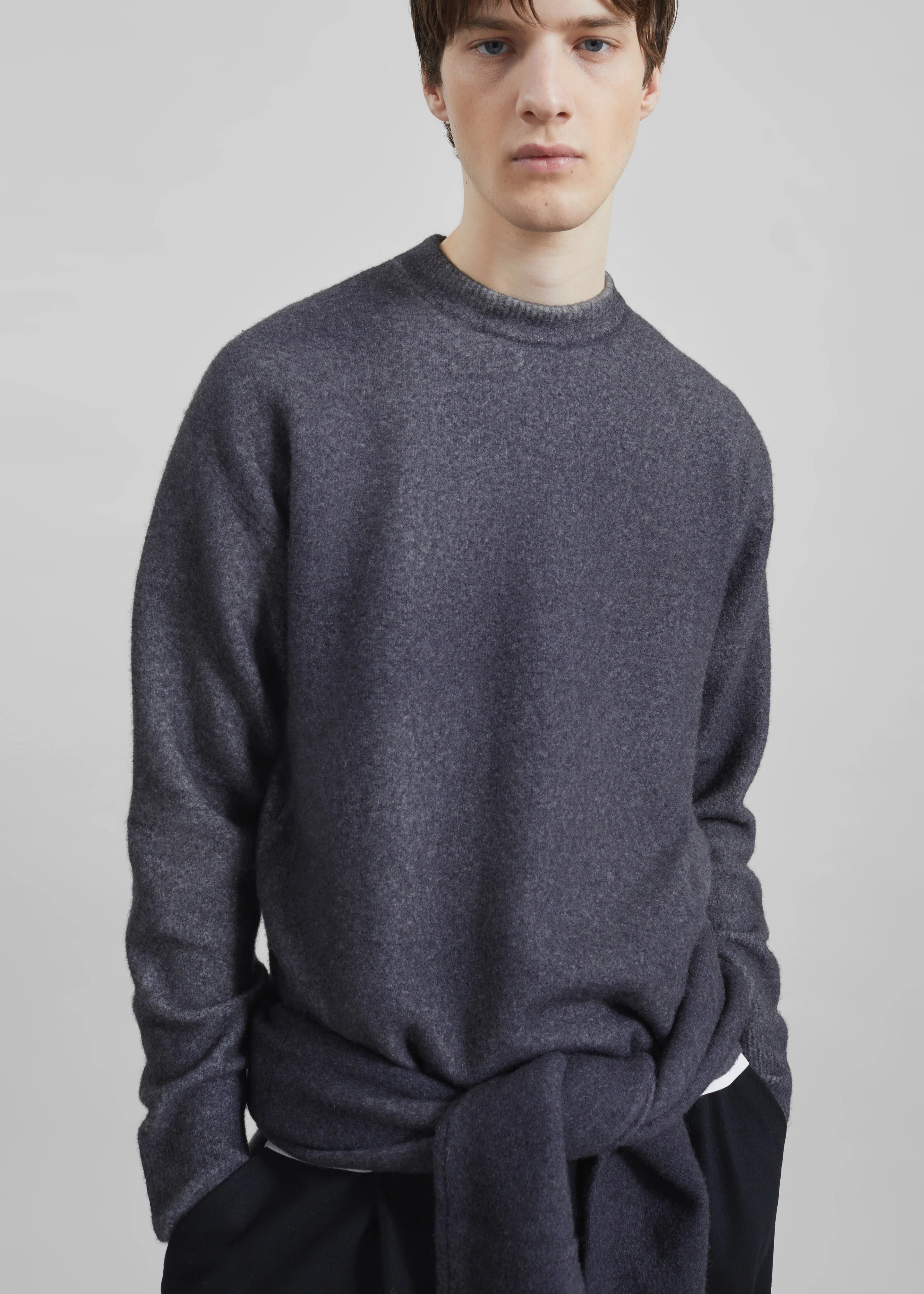 Amish Supplies Oversized Crewneck Sweater - Grey - Image 9