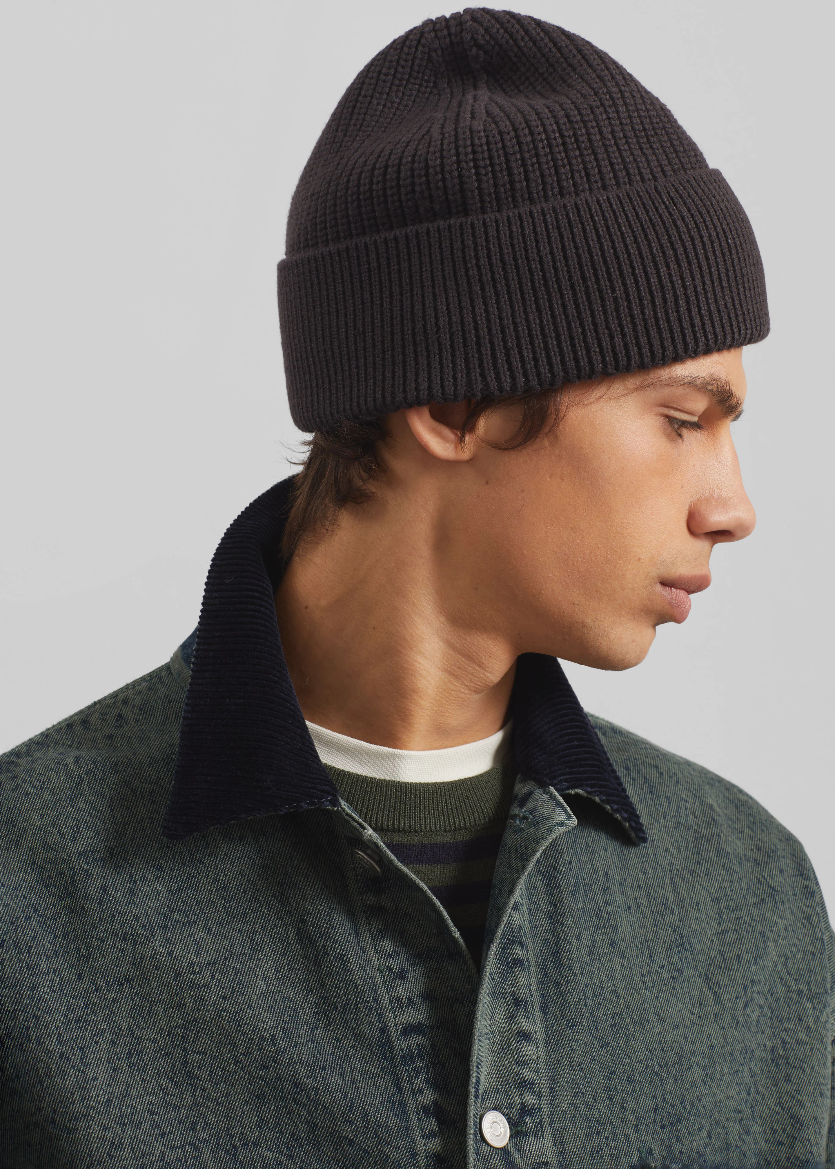 Amo Wool Beanie - Dark Plum - Image 4