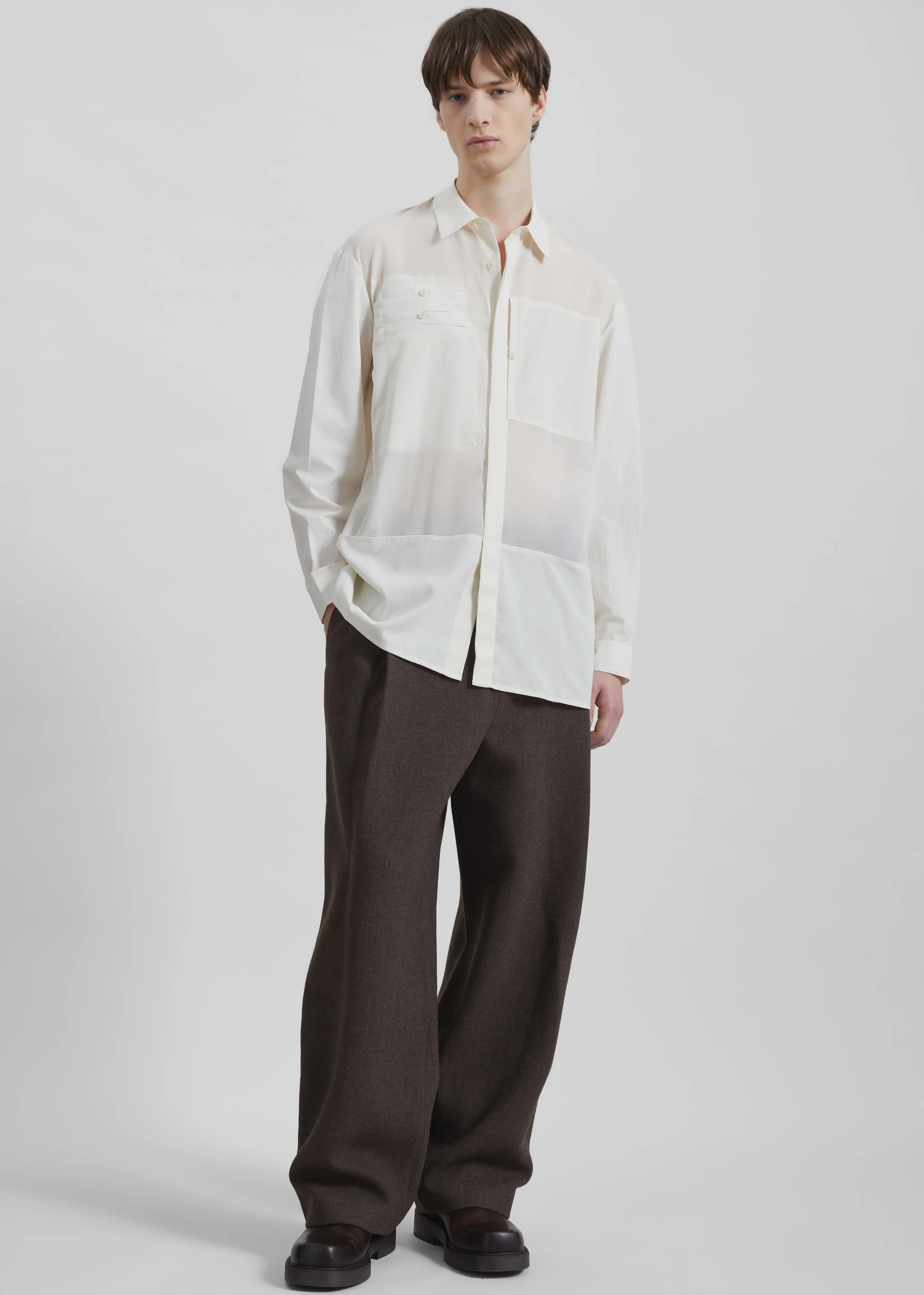 Amomento Drawer Pocket Shirt - Ivory - Image 6