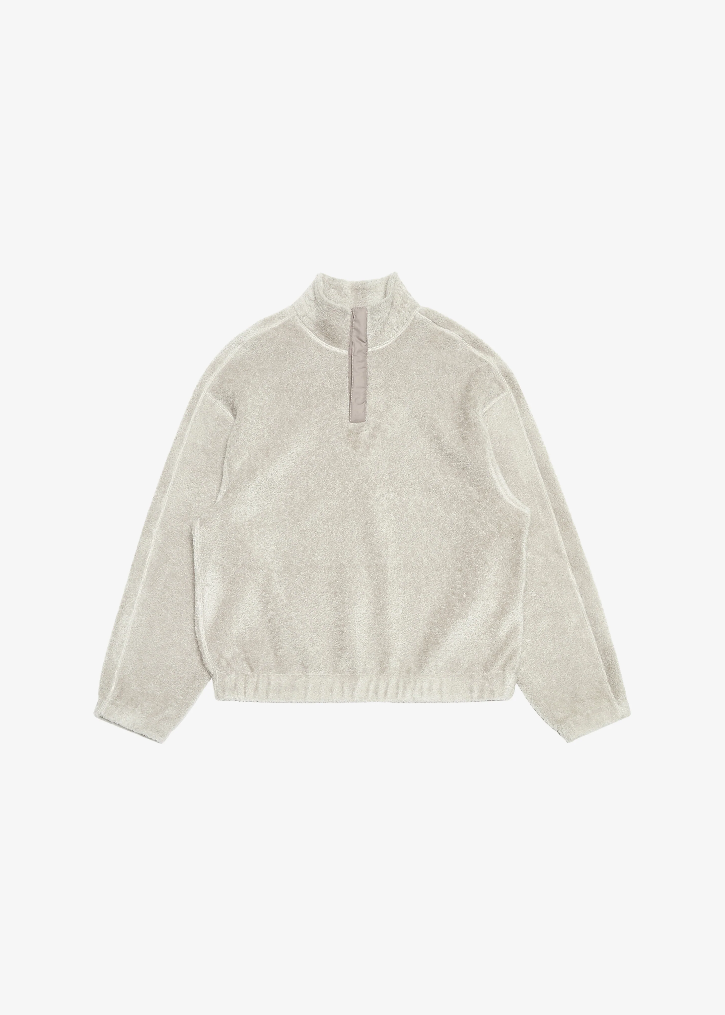 Amomento Fluffy Oversized Half Neck Pullover - Grey - Image 10