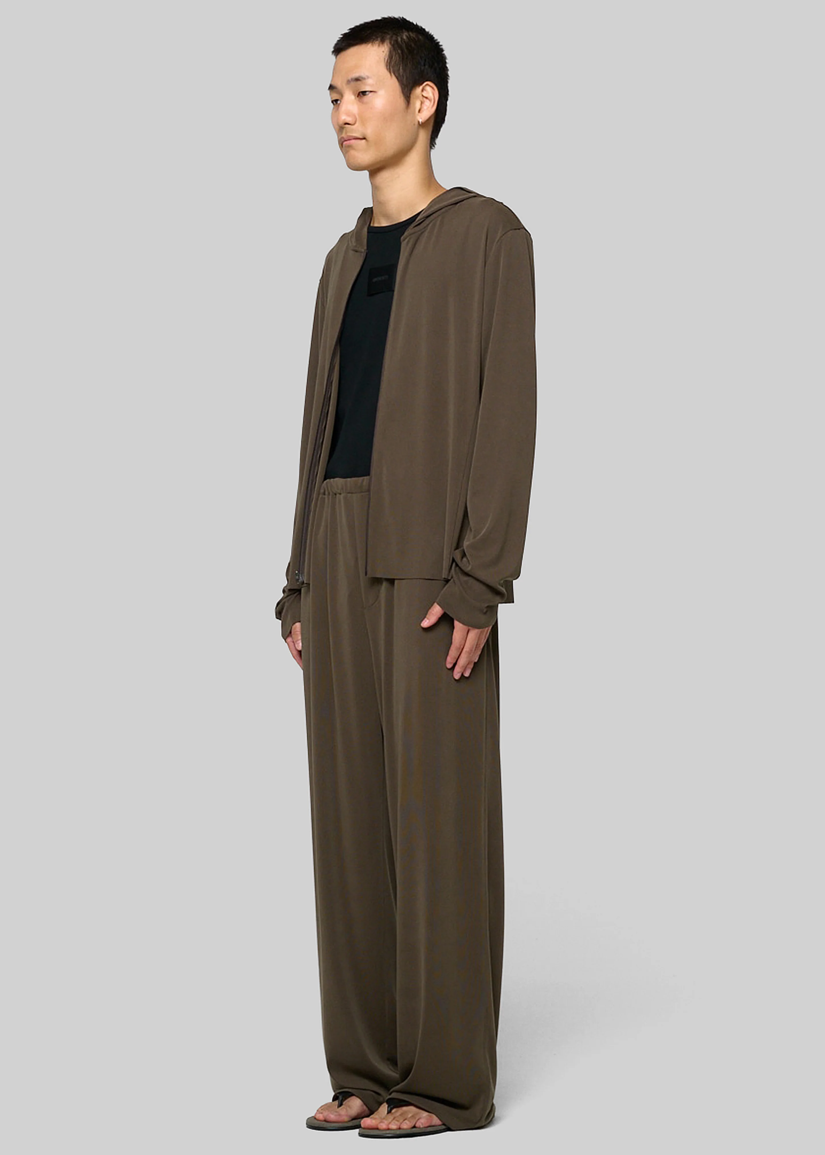Amomento Jersey Hooded Jumper - Brown - Image 2