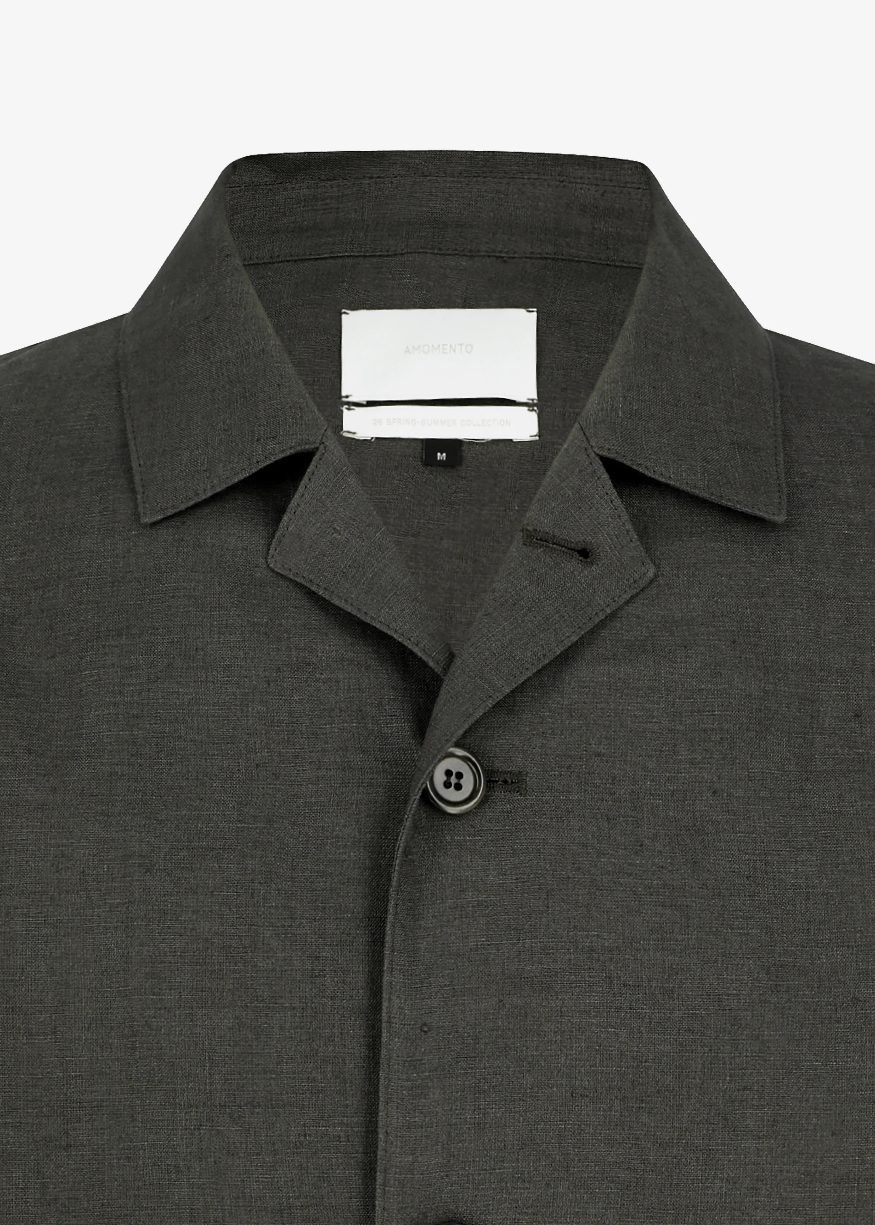 Amomento Linen Crop Jacket - Khaki Grey - Image 6