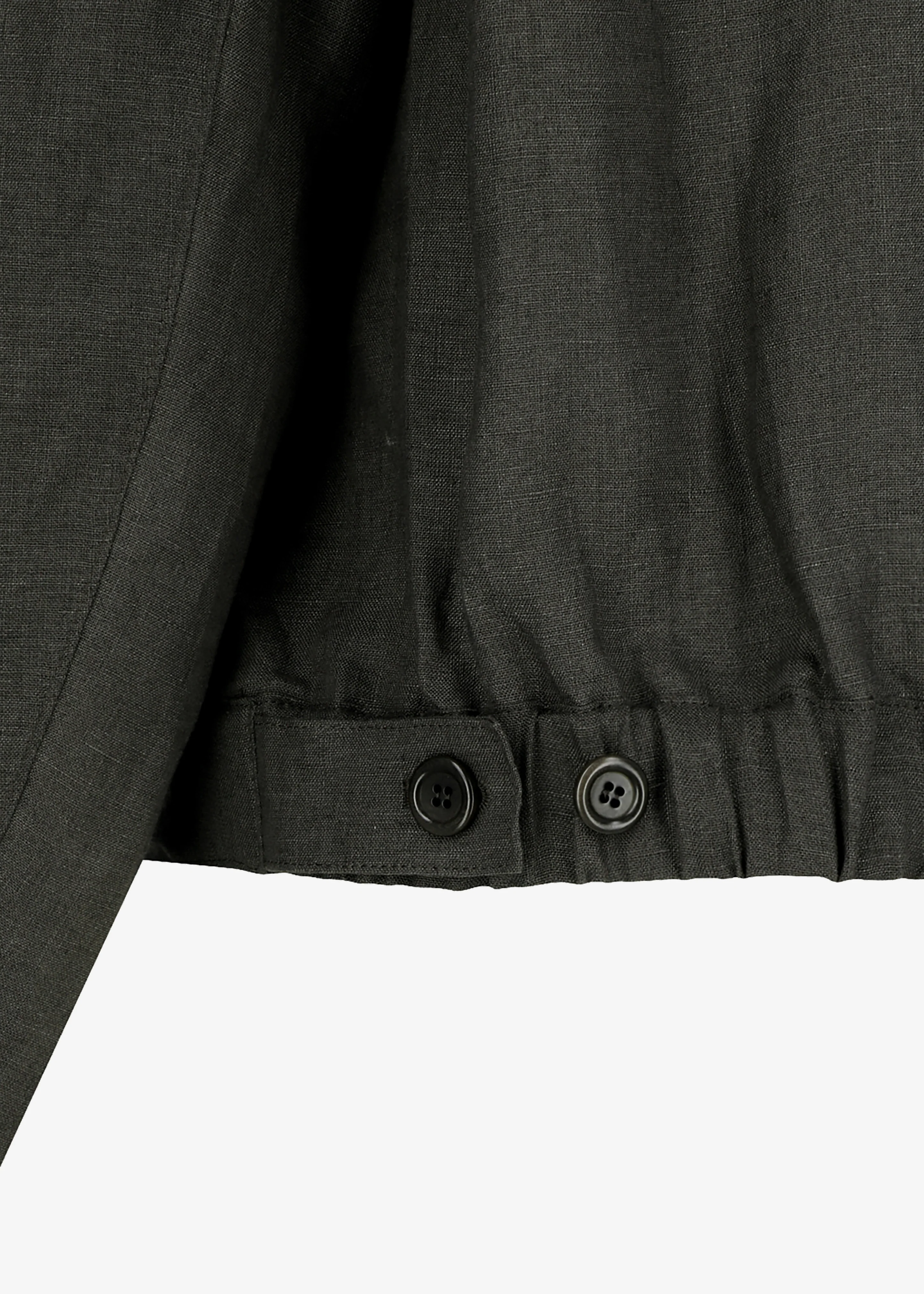 Amomento Linen Crop Jacket - Khaki Grey - Image 7