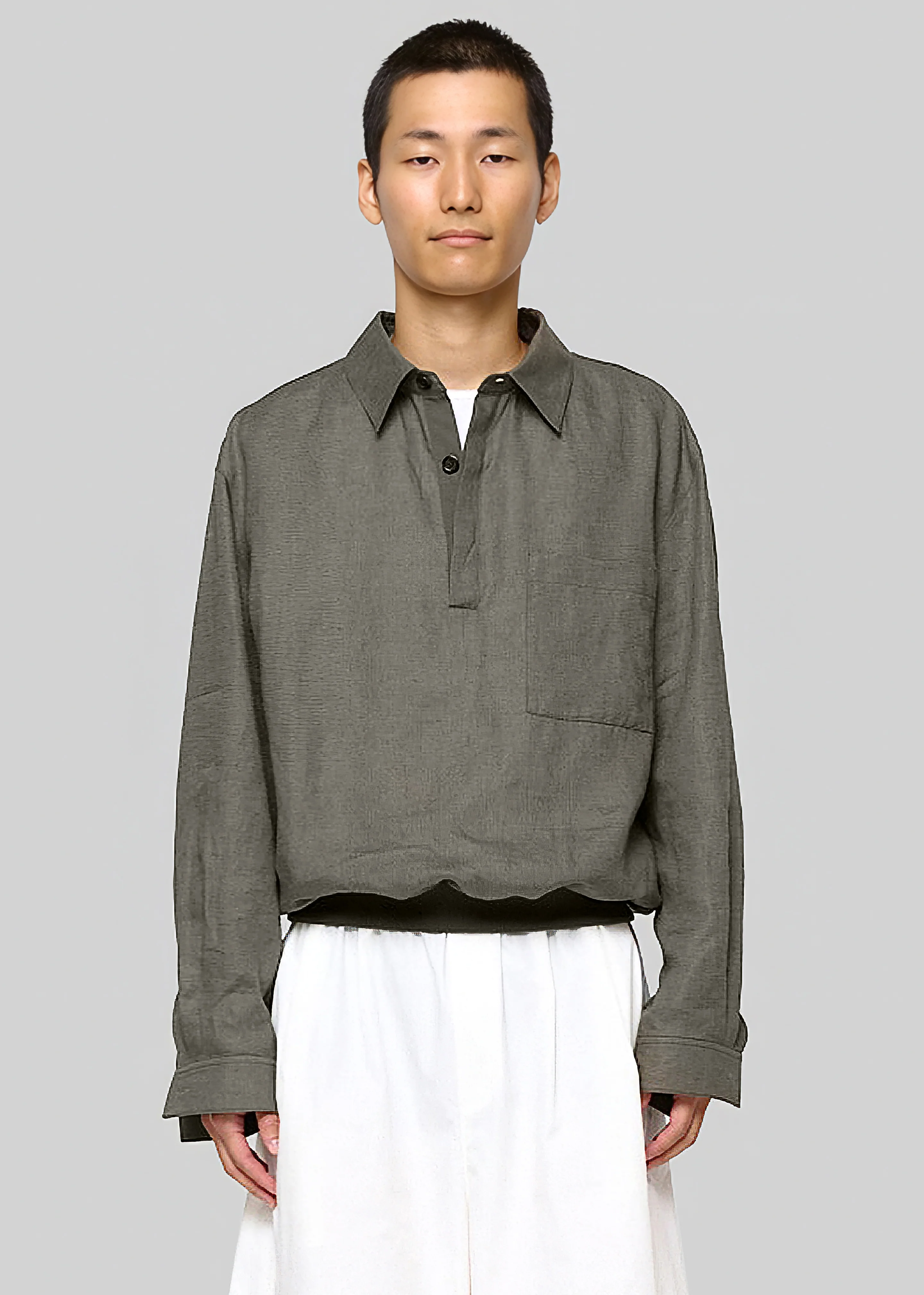 Amomento Linen Pullover - Khaki - Image 3