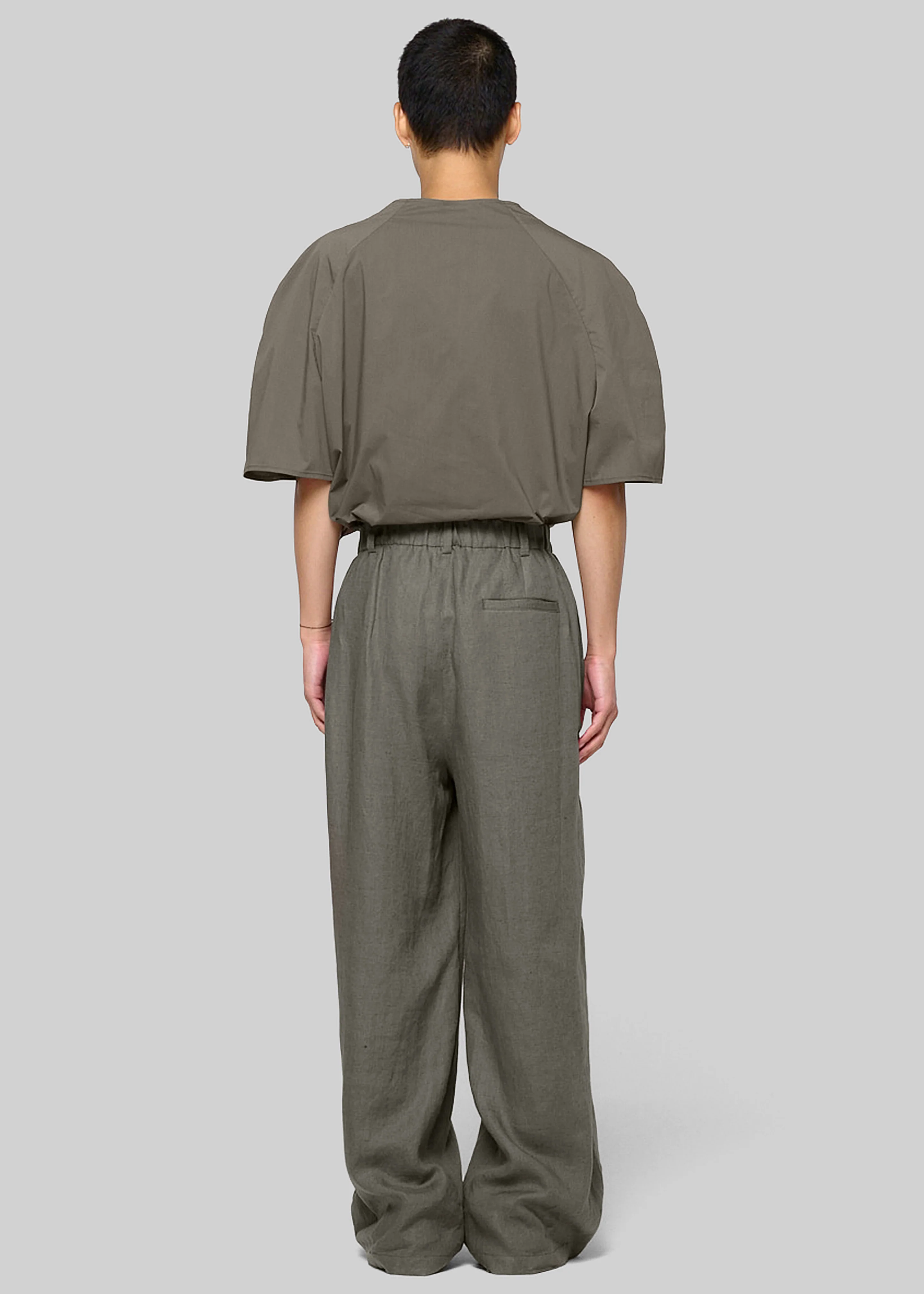 Amomento Raglan Cowl Neck Top - Khaki - Image 4