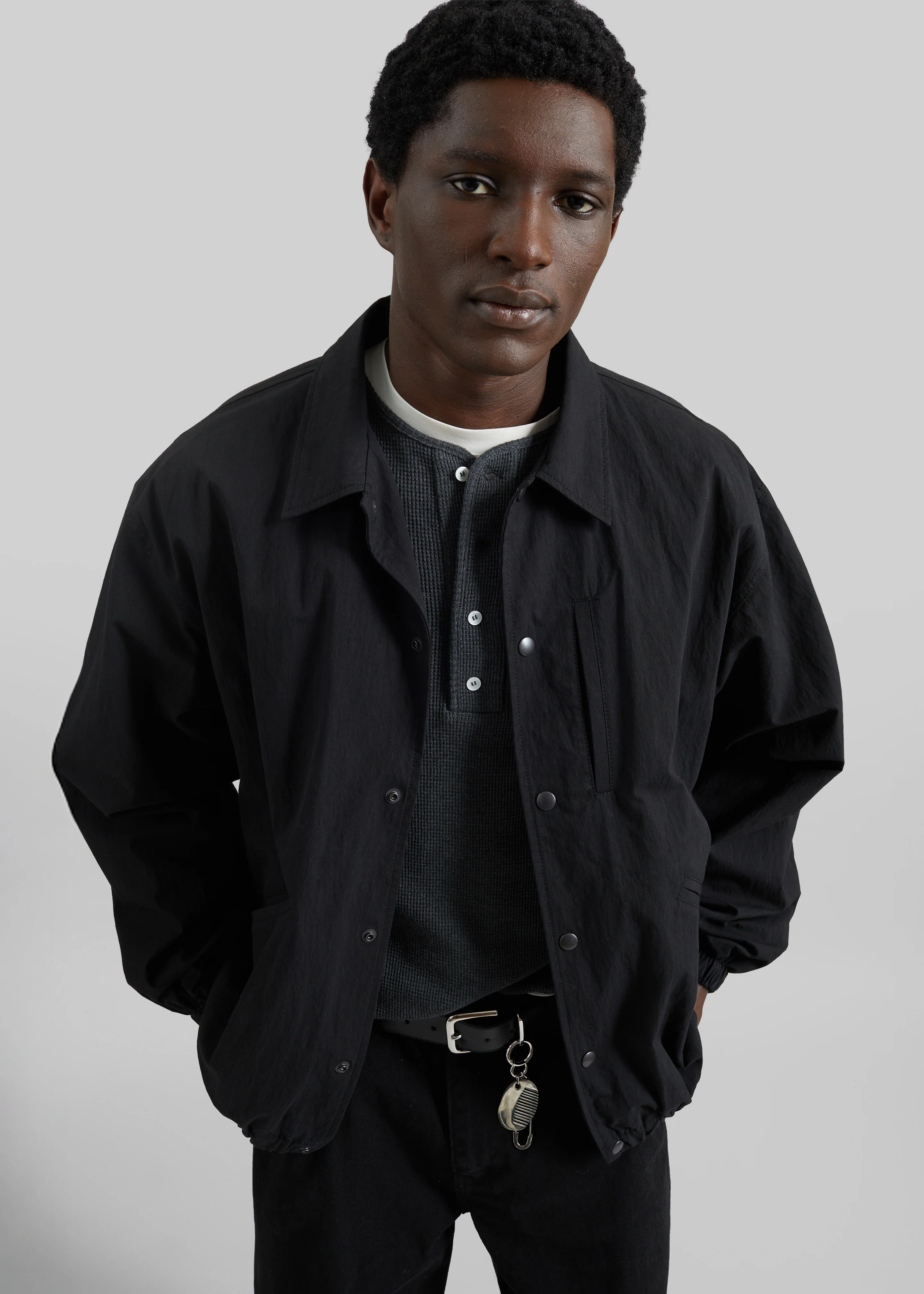 Andres Coach Jacket - Black - Image 6
