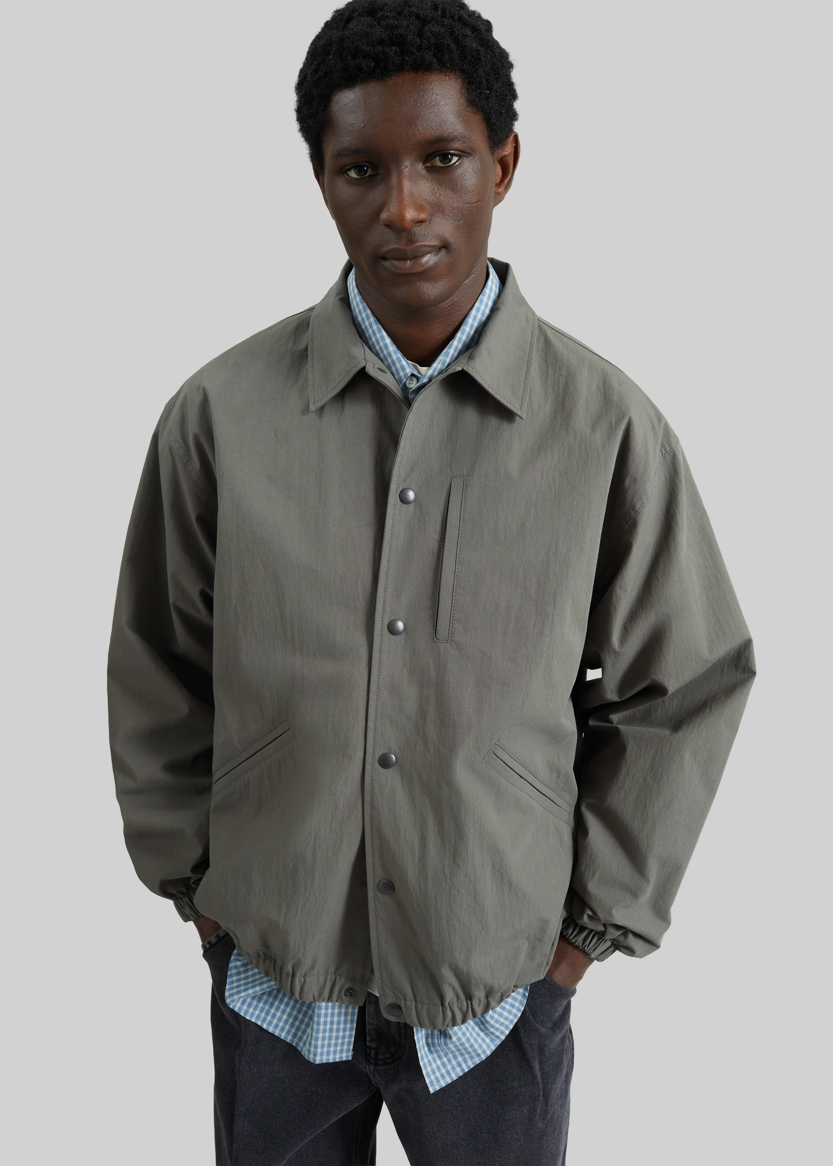 Andres Coach Jacket - Pale Olive - Image 4