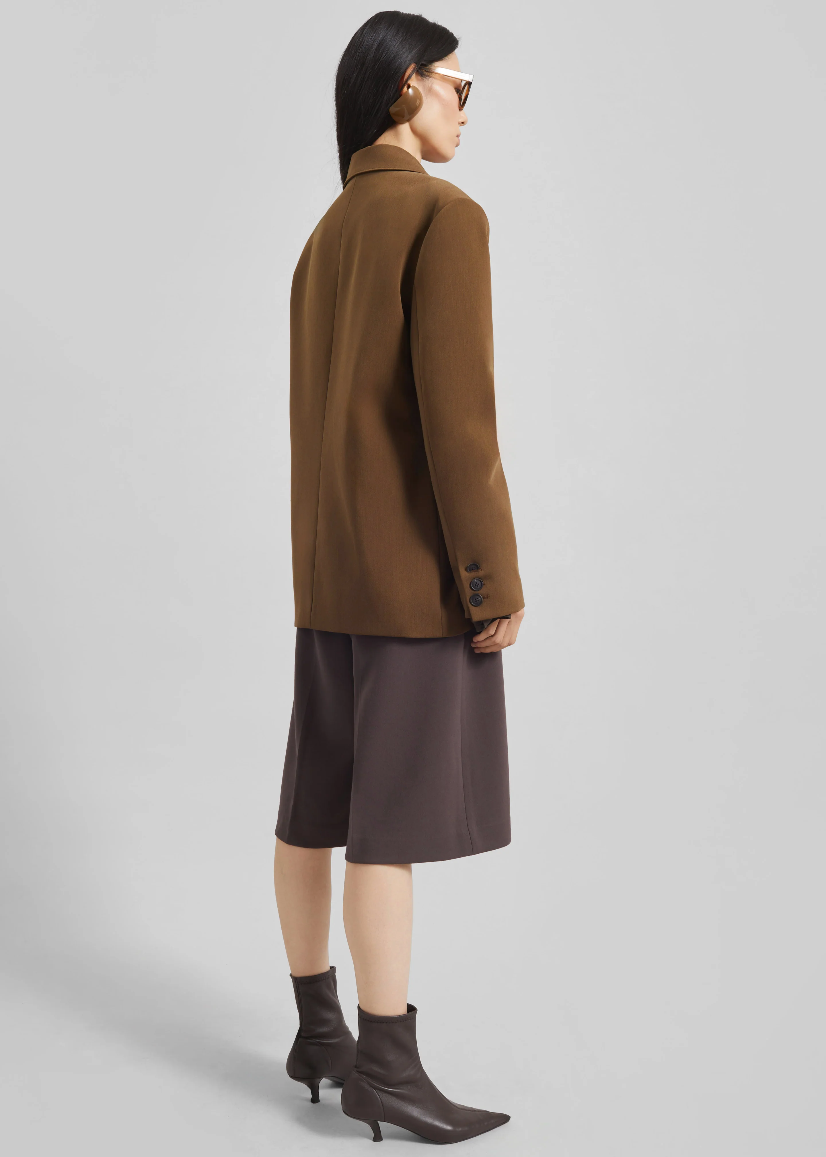 Antwerp Wrap Blazer - Brown - Image 7