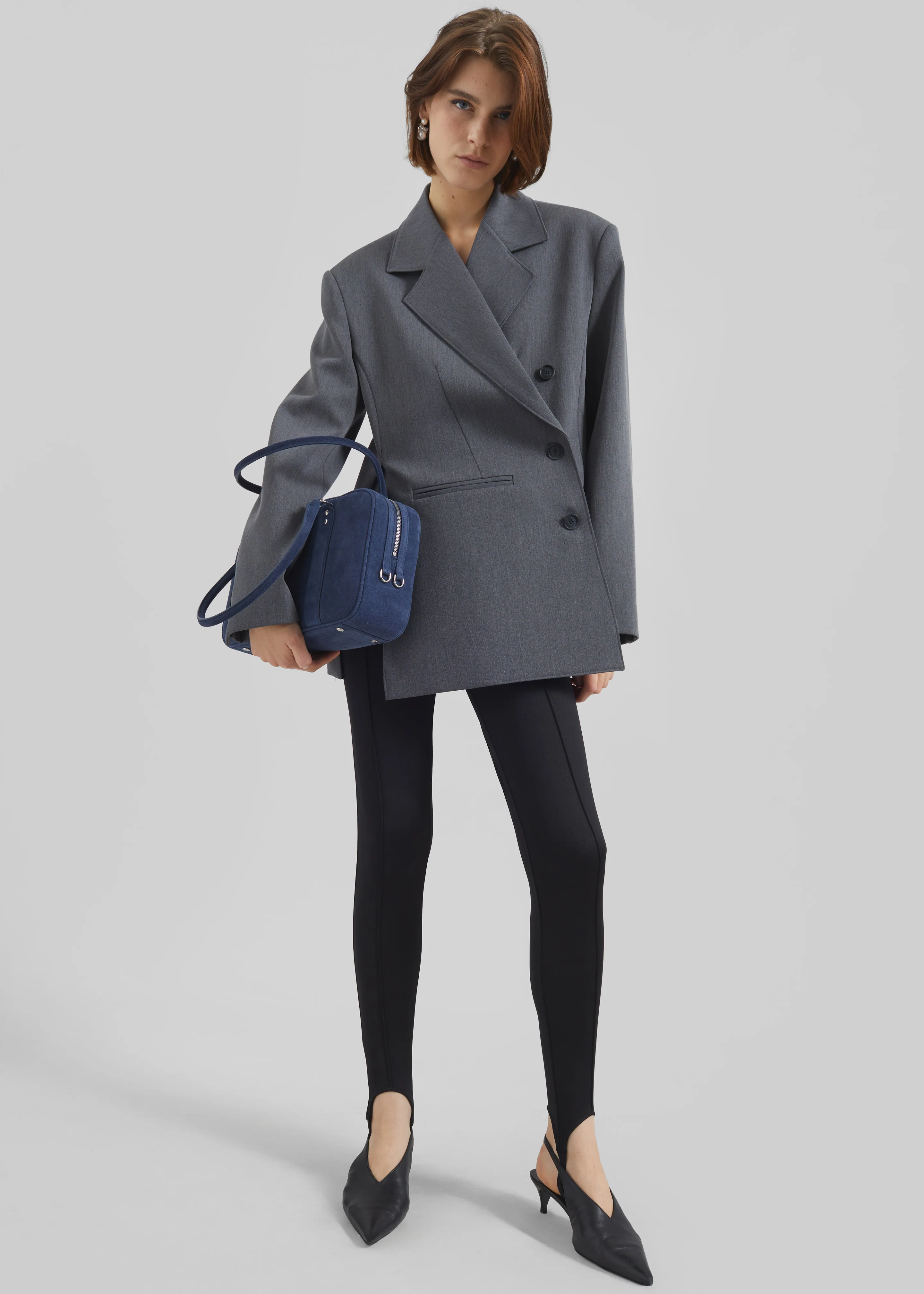 Antwerp Wrap Blazer - Grey - Image 5