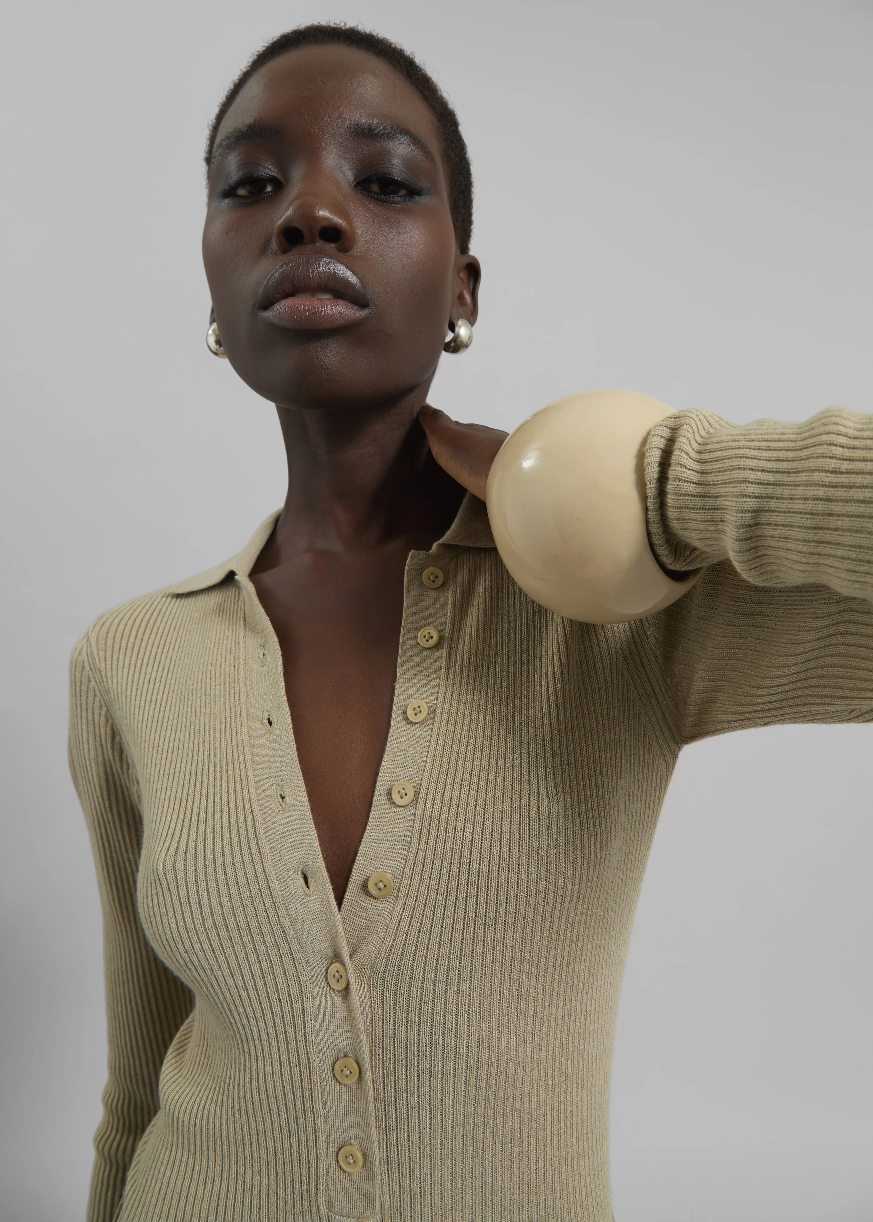Arc Objects Exclamation Bangle - Khaki - Image 4