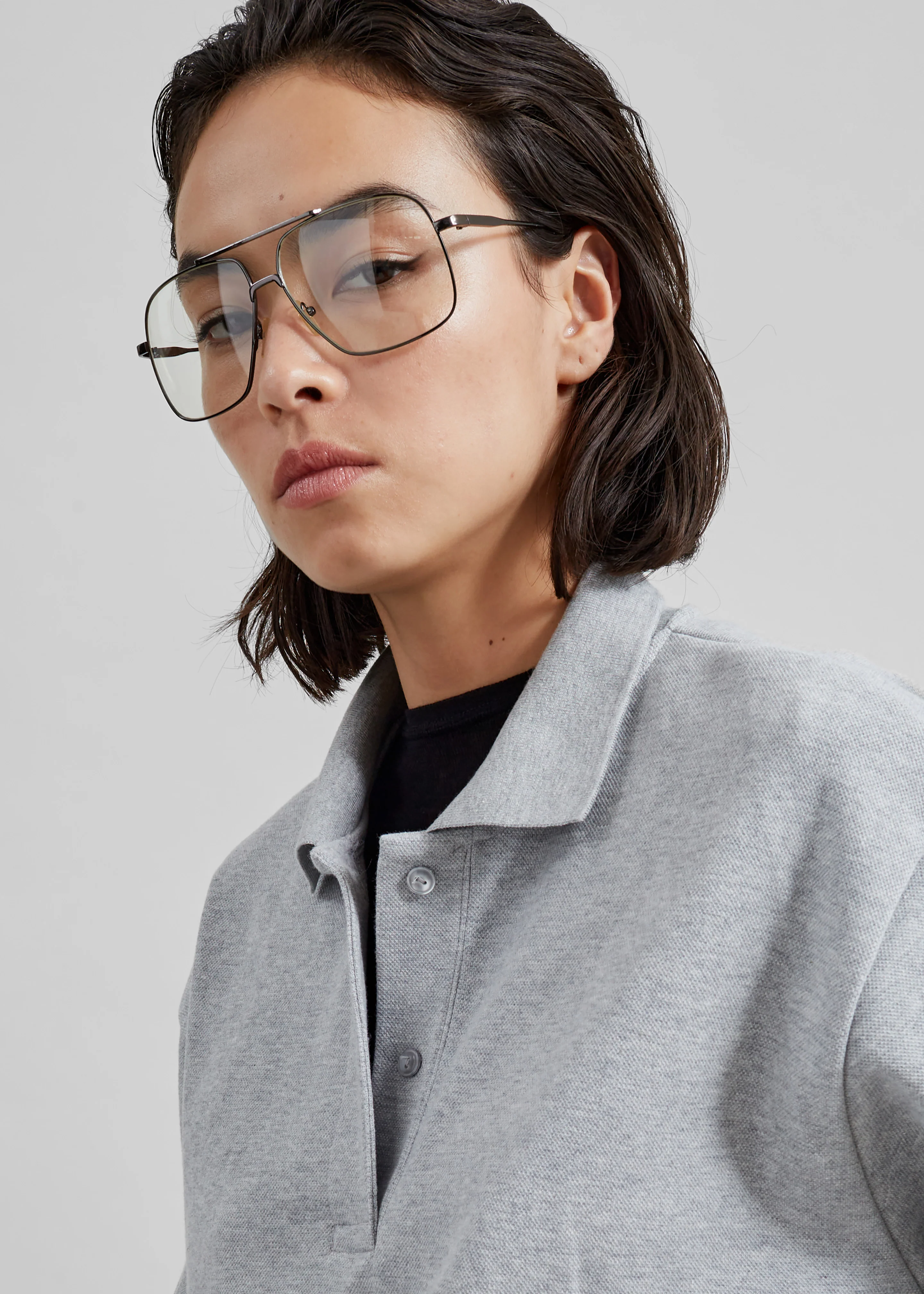 Arda Crop Polo - Grey - Image 7
