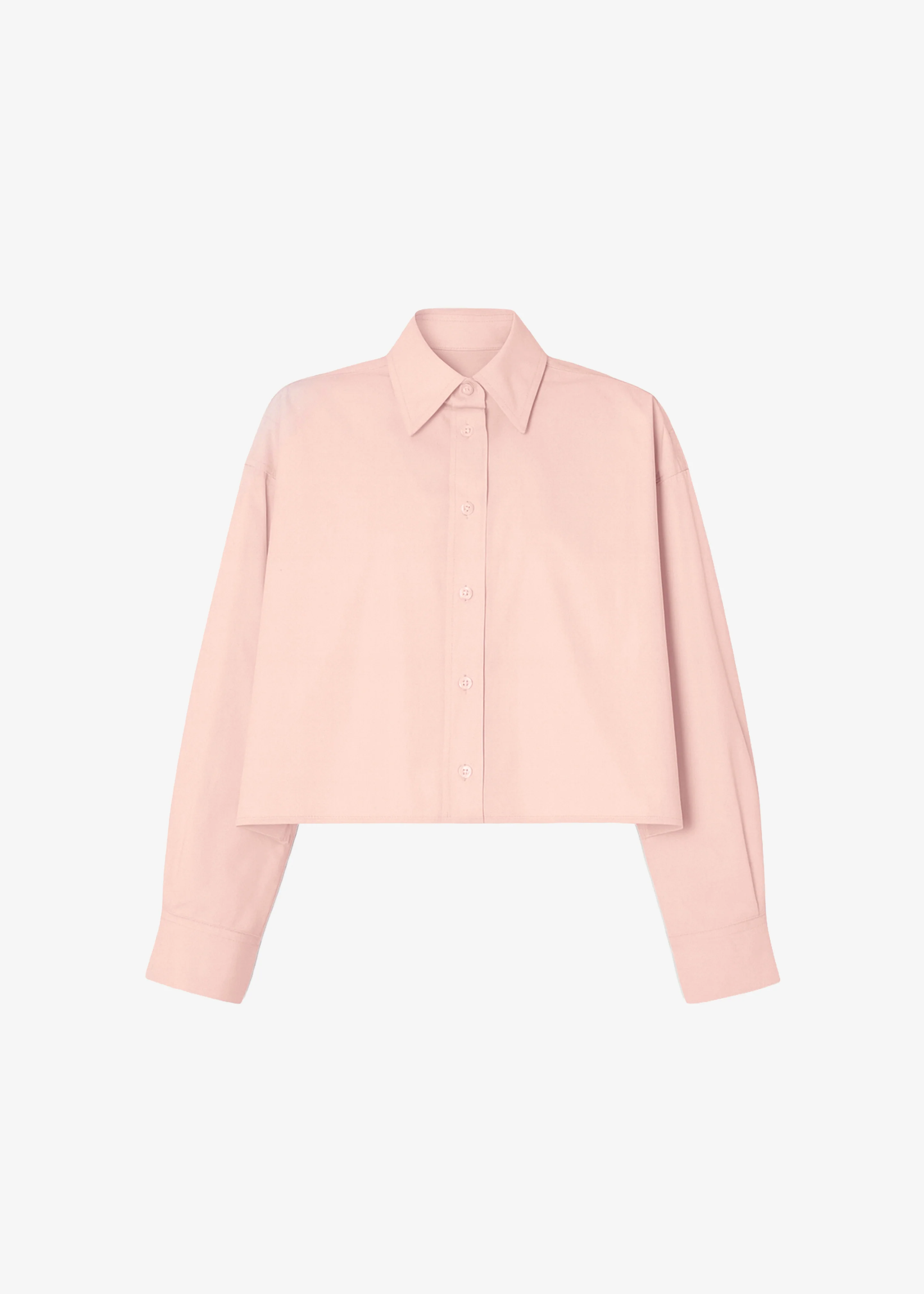 Arlen Cotton Boxy Shirt - Faded Pink - Image 7