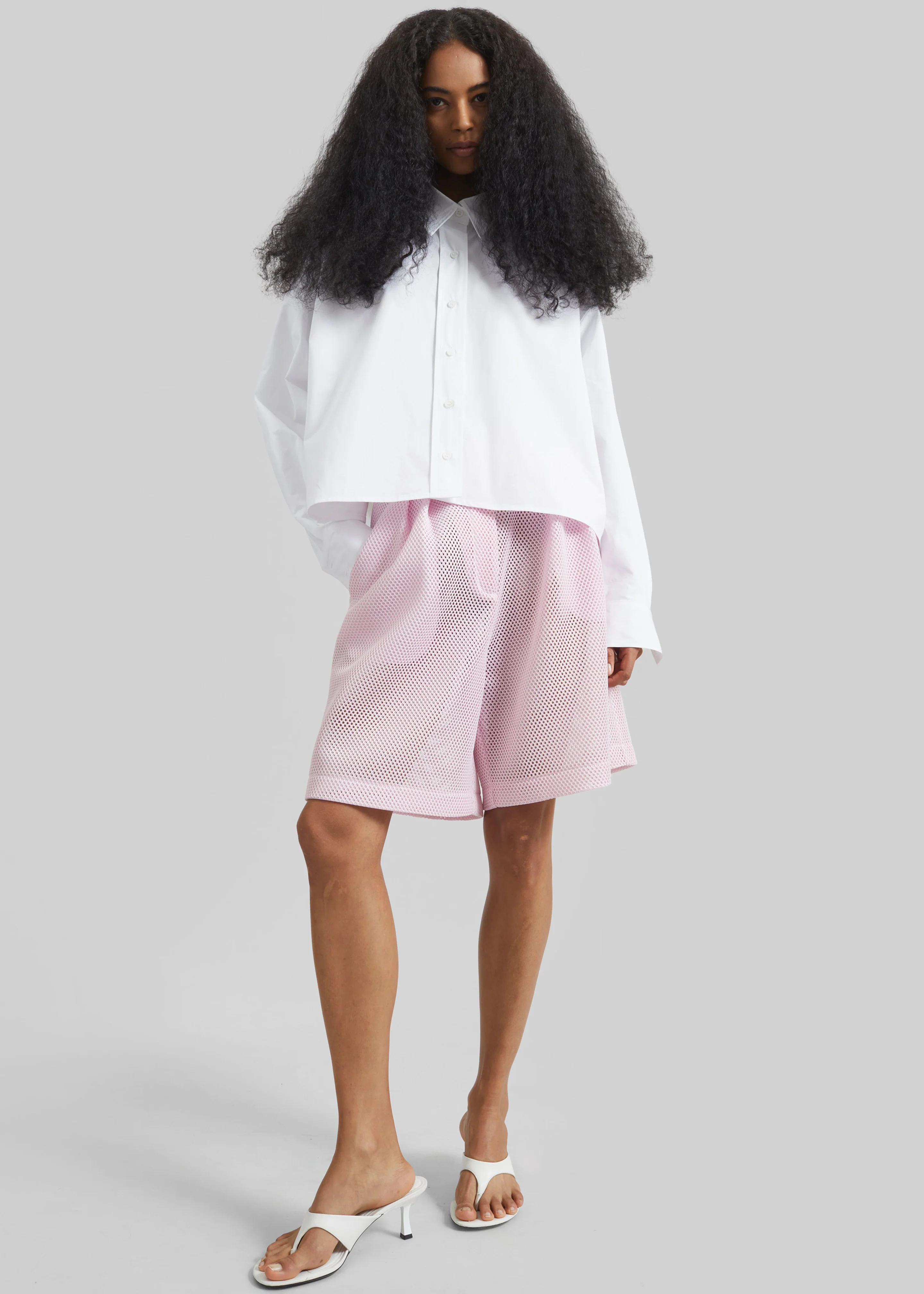 Arlen Cotton Boxy Shirt - White - Image 2