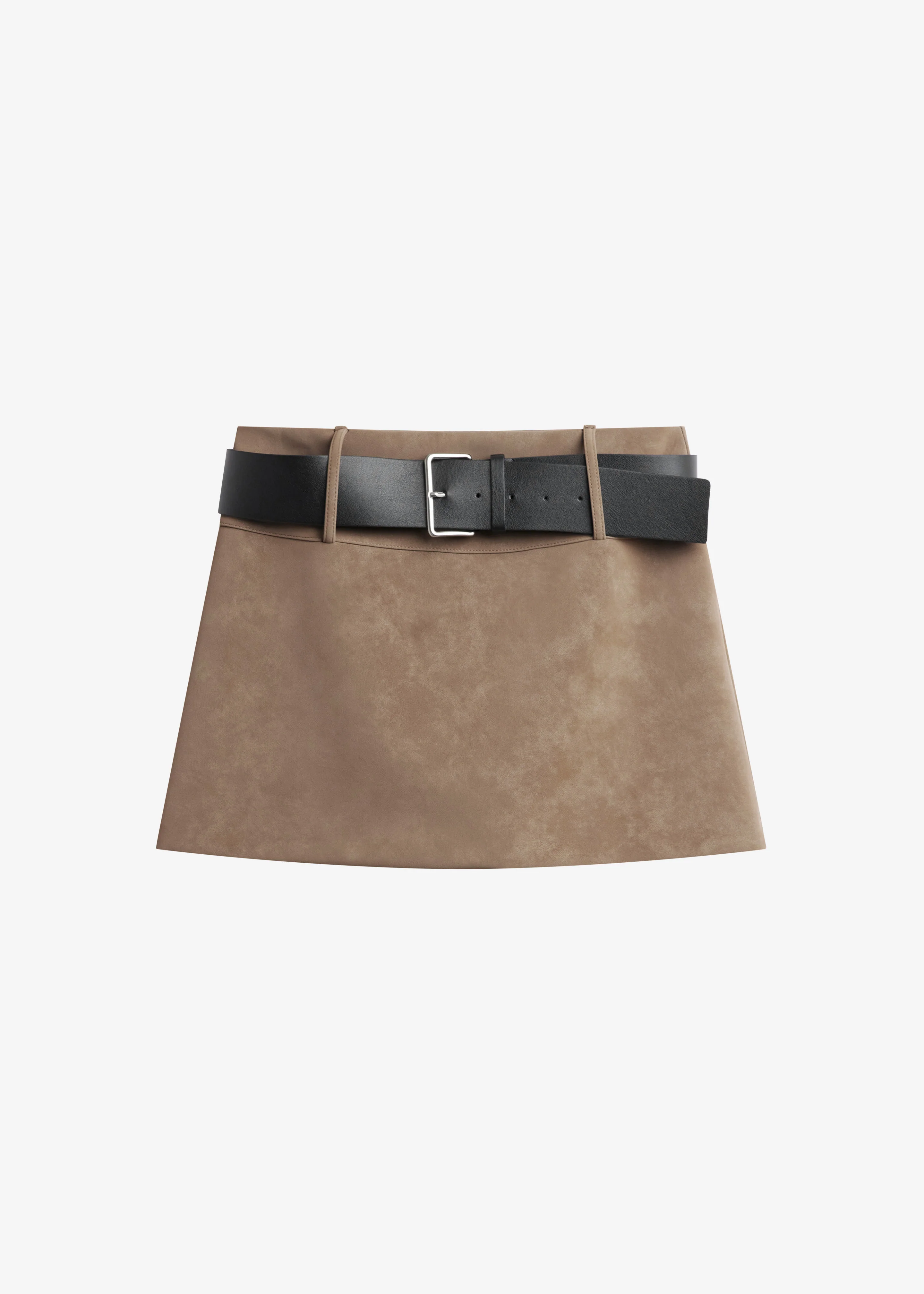 Arosa Belted Mini Skirt - Beige - Image 10
