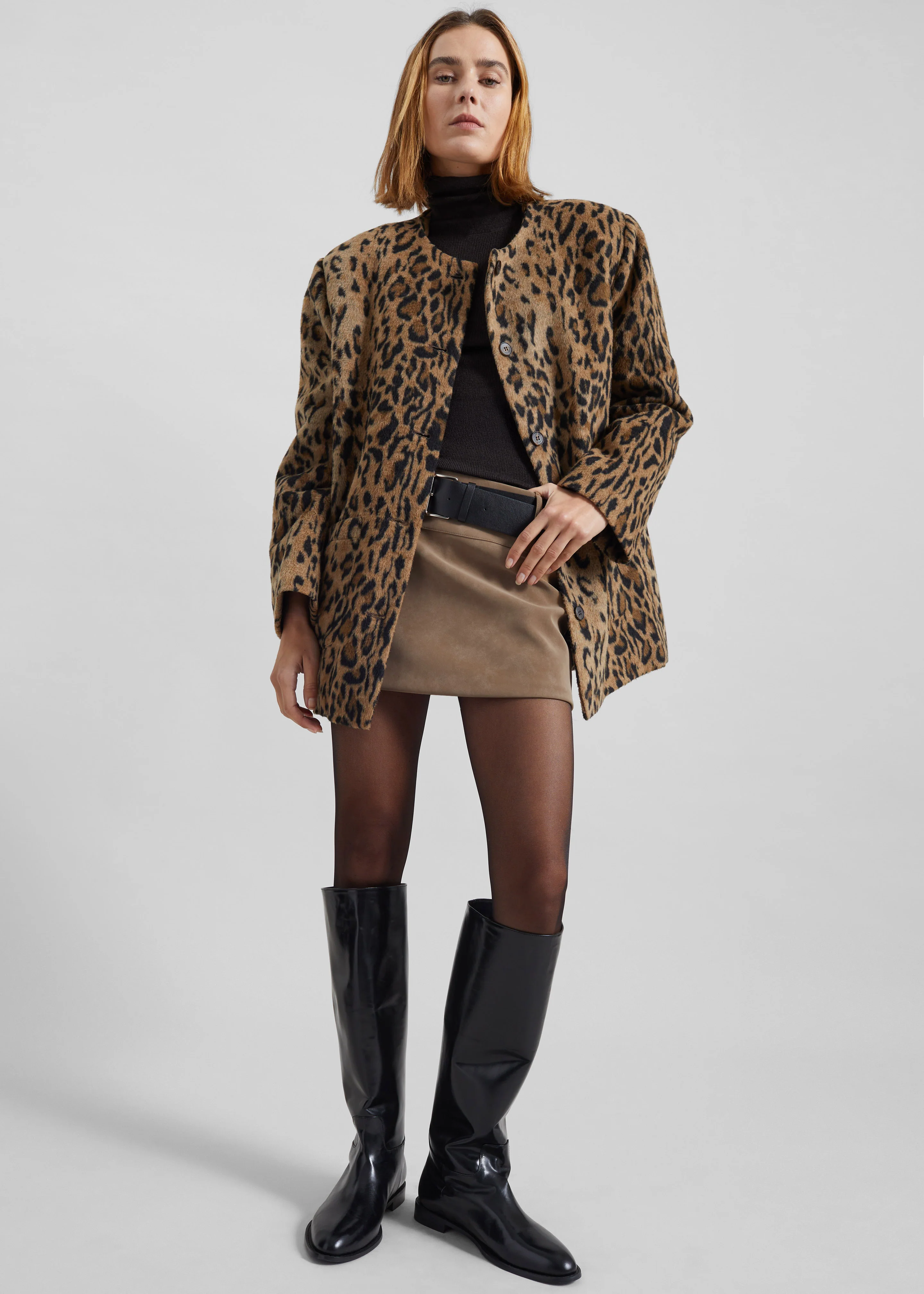 Arosa Belted Mini Skirt - Beige - Image 5
