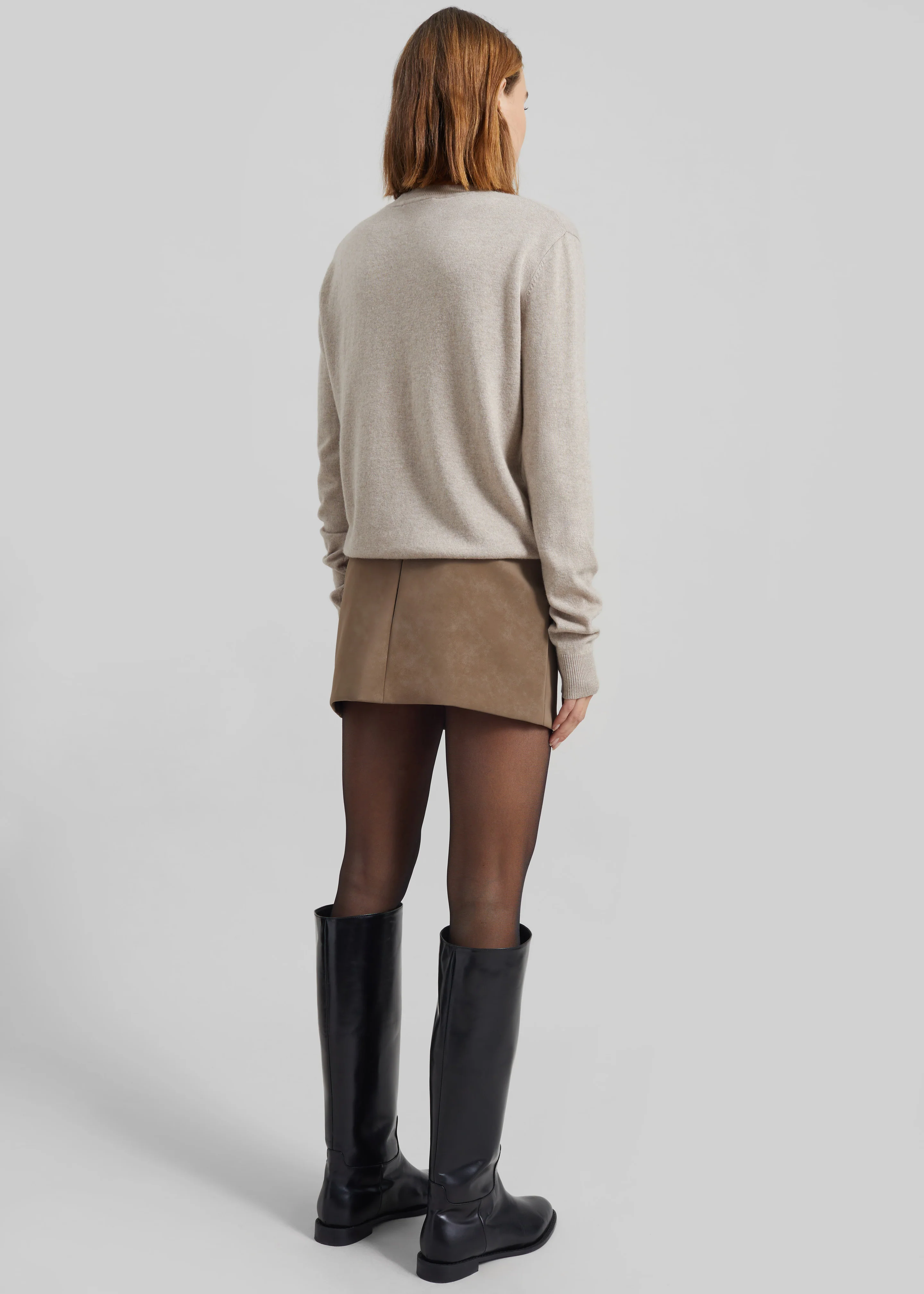 Arosa Belted Mini Skirt - Beige - Image 9