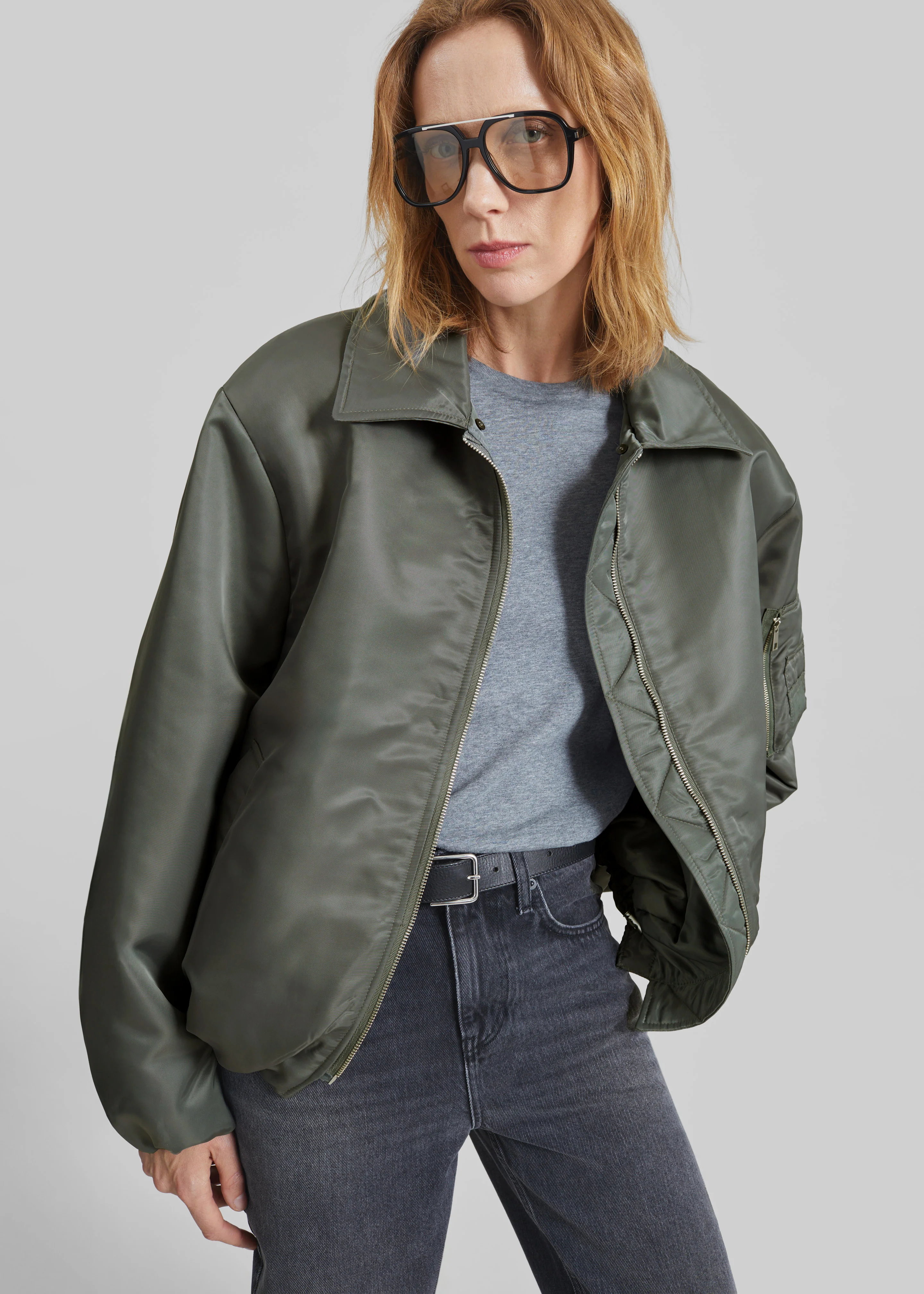 Arslev Bomber Jacket - Pale Olive - Image 5