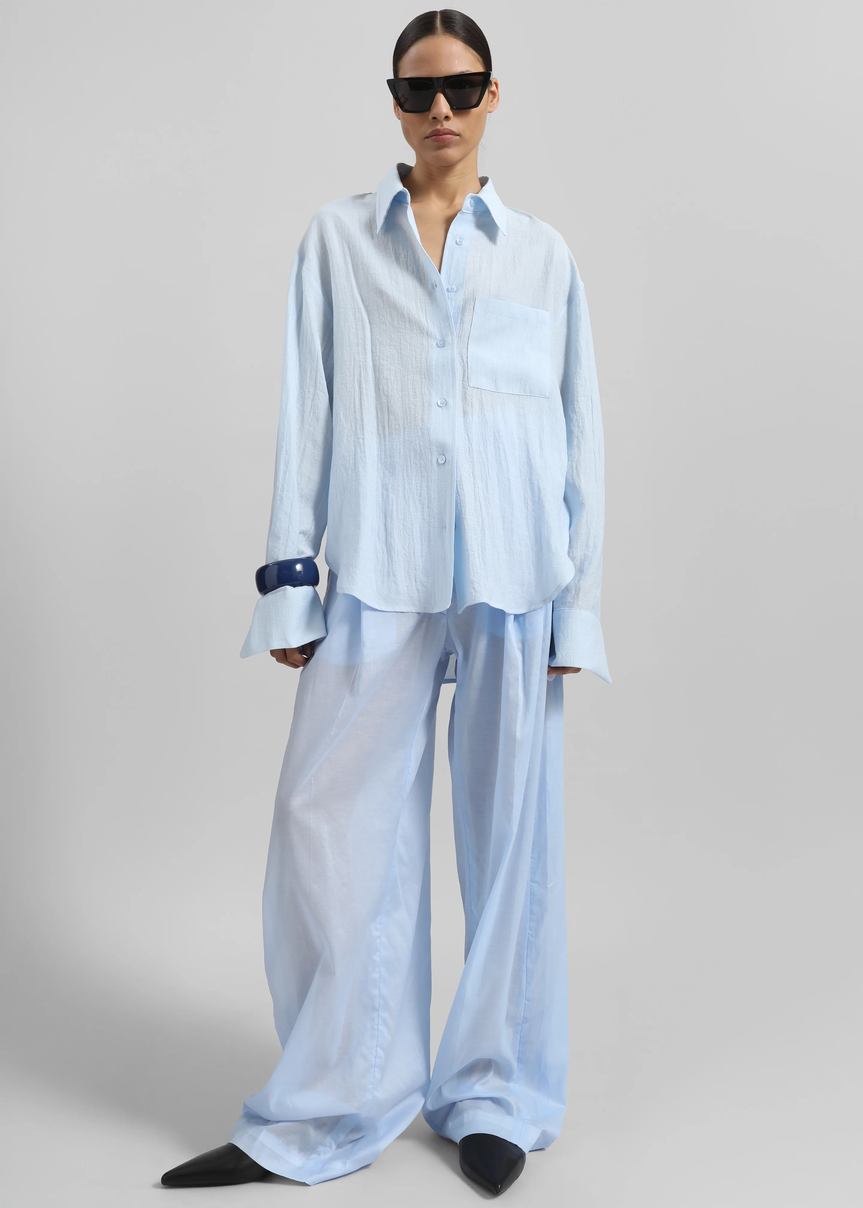 Ascain Fluid Shirt - Sky Blue - Image 2