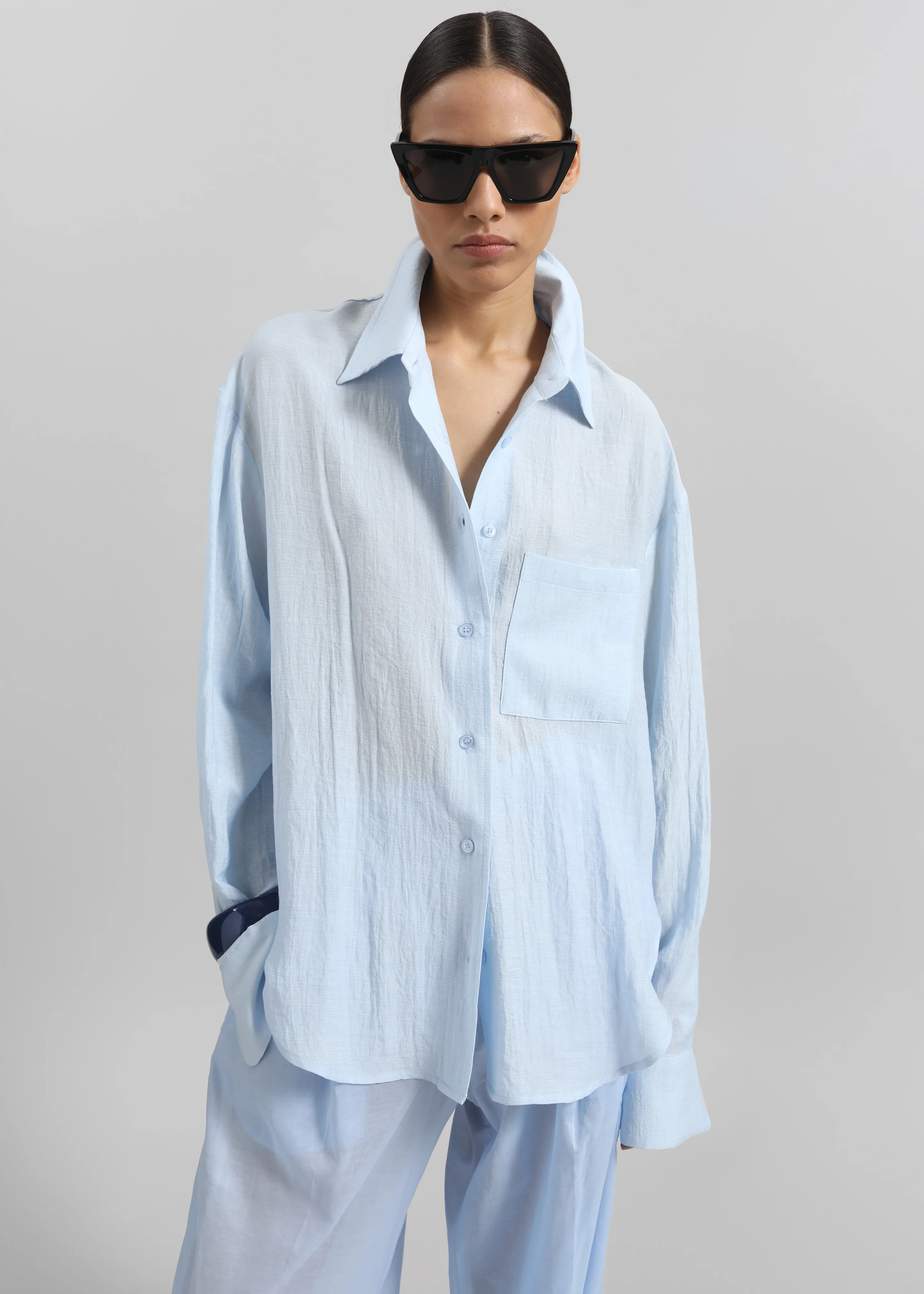 Ascain Fluid Shirt - Sky Blue - Image 7
