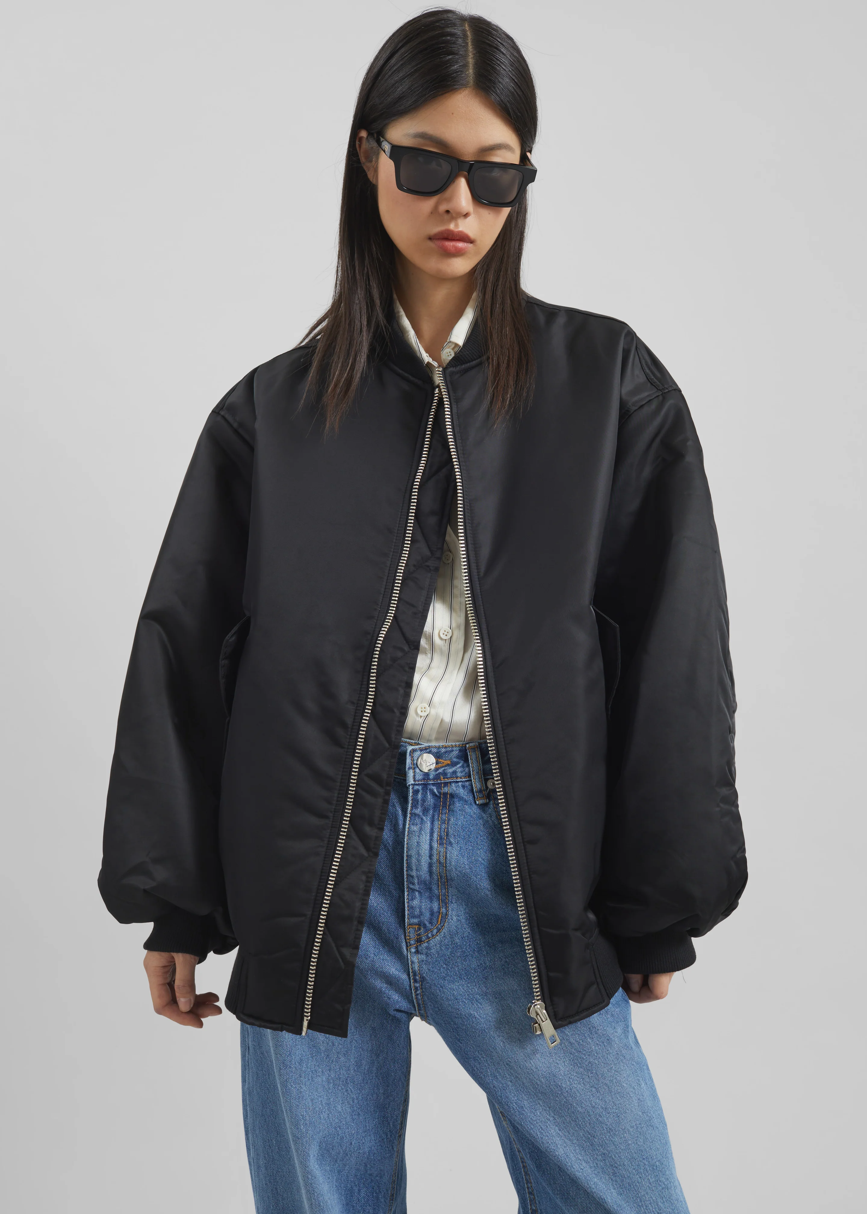 Astra Bomber Jacket - Black - Image 7