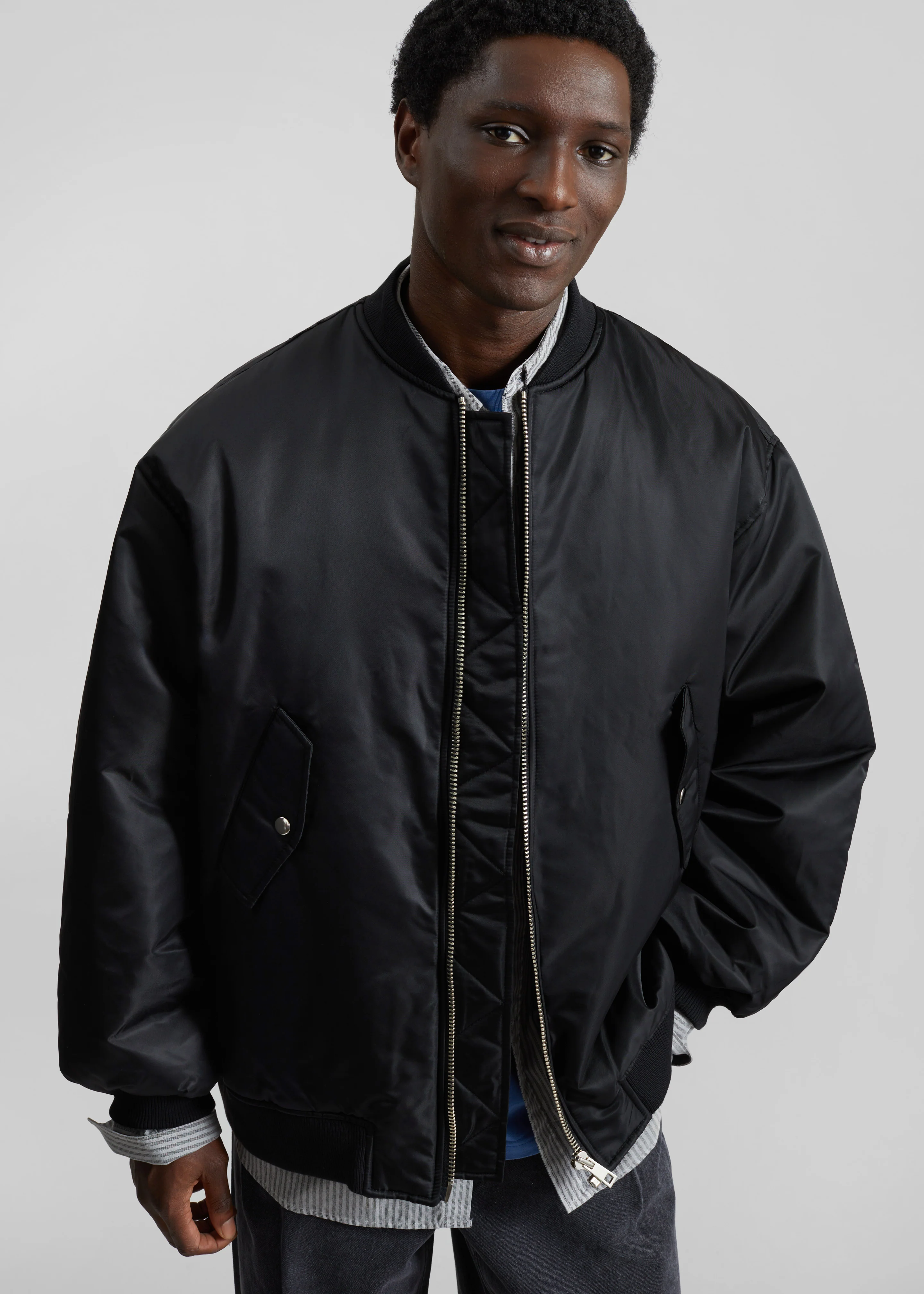 Astra Bomber Jacket - Black - Image 9
