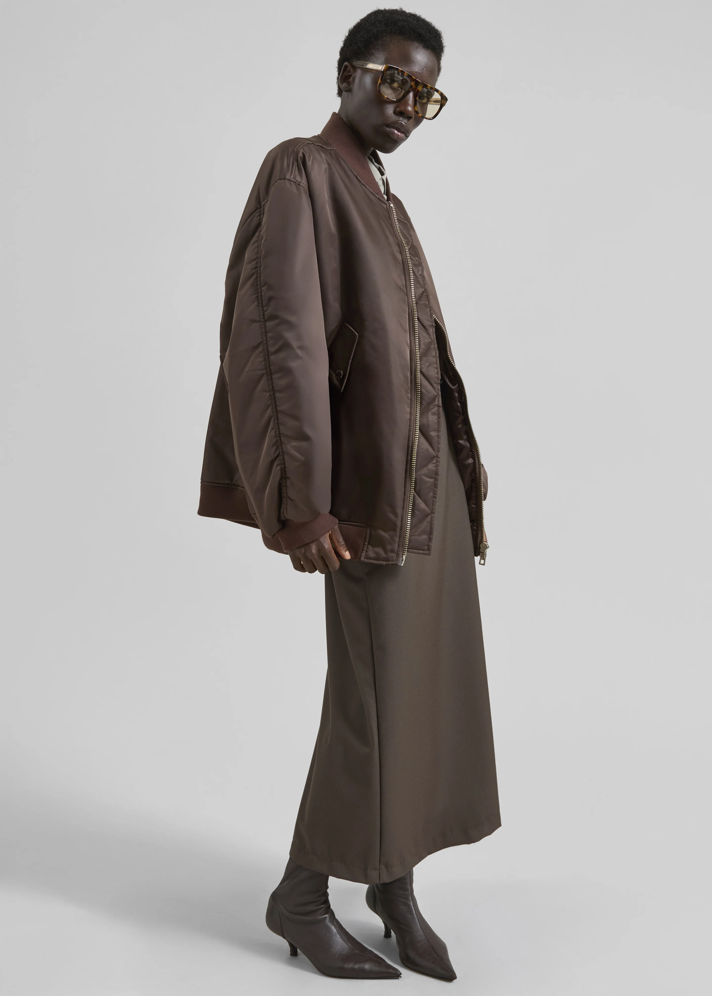 Astra Bomber Jacket - Brown - Image 2