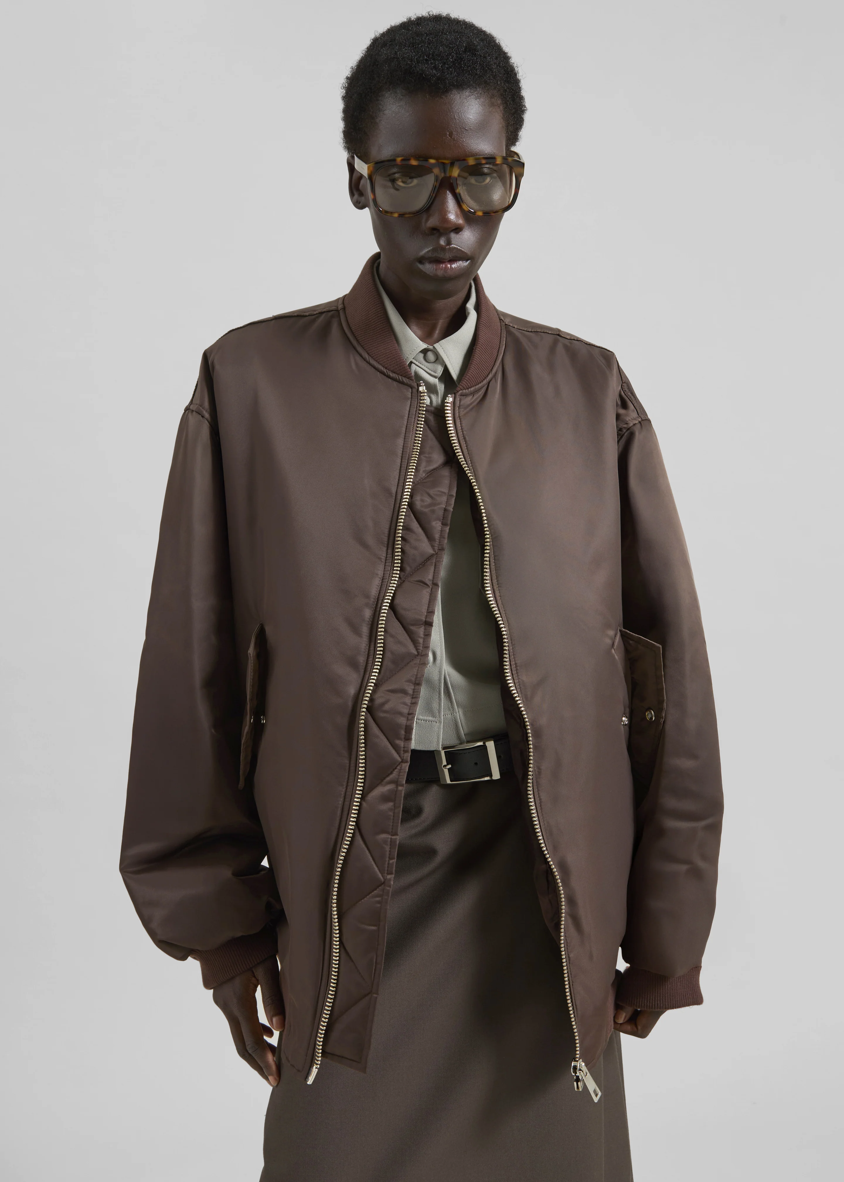 Astra Bomber Jacket - Brown - Image 4