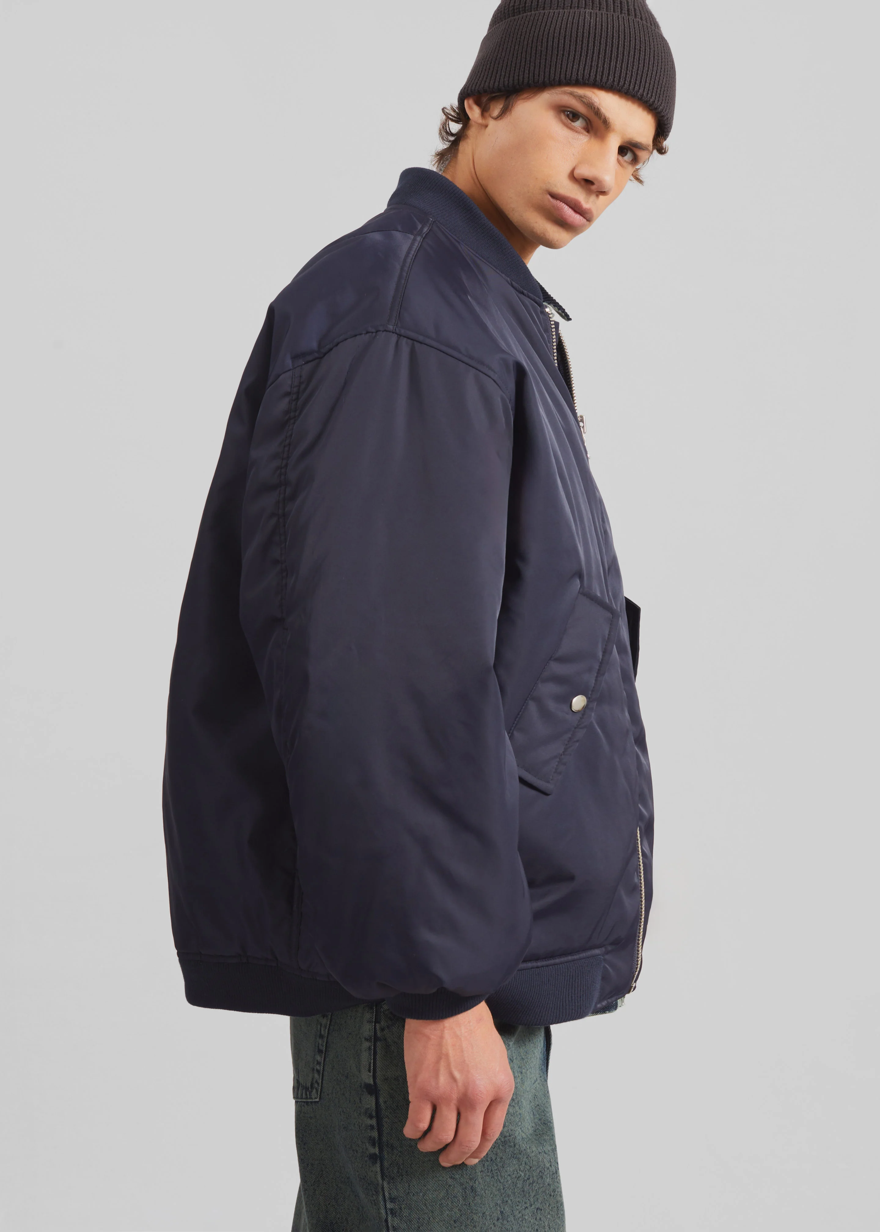 Astra Bomber Jacket - Navy - Image 6
