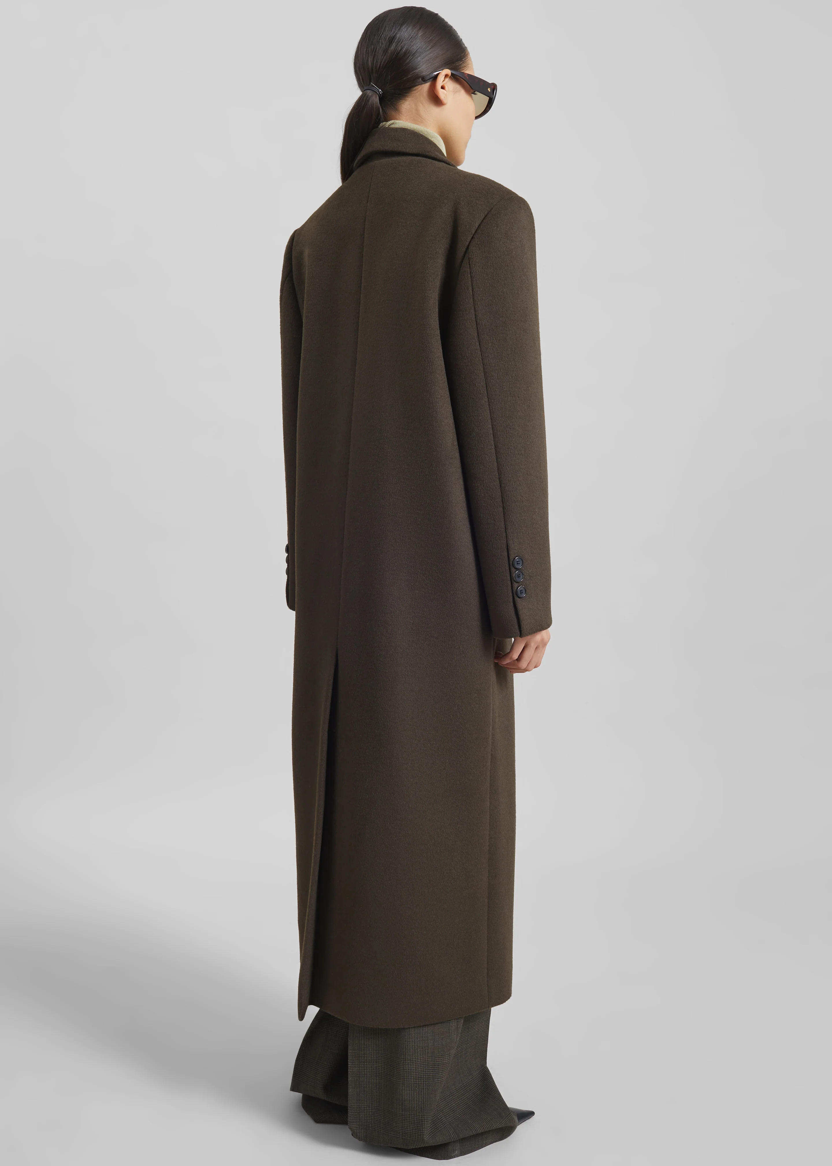 Atlin Wool Double-Breasted Coat - Brown - Image 7